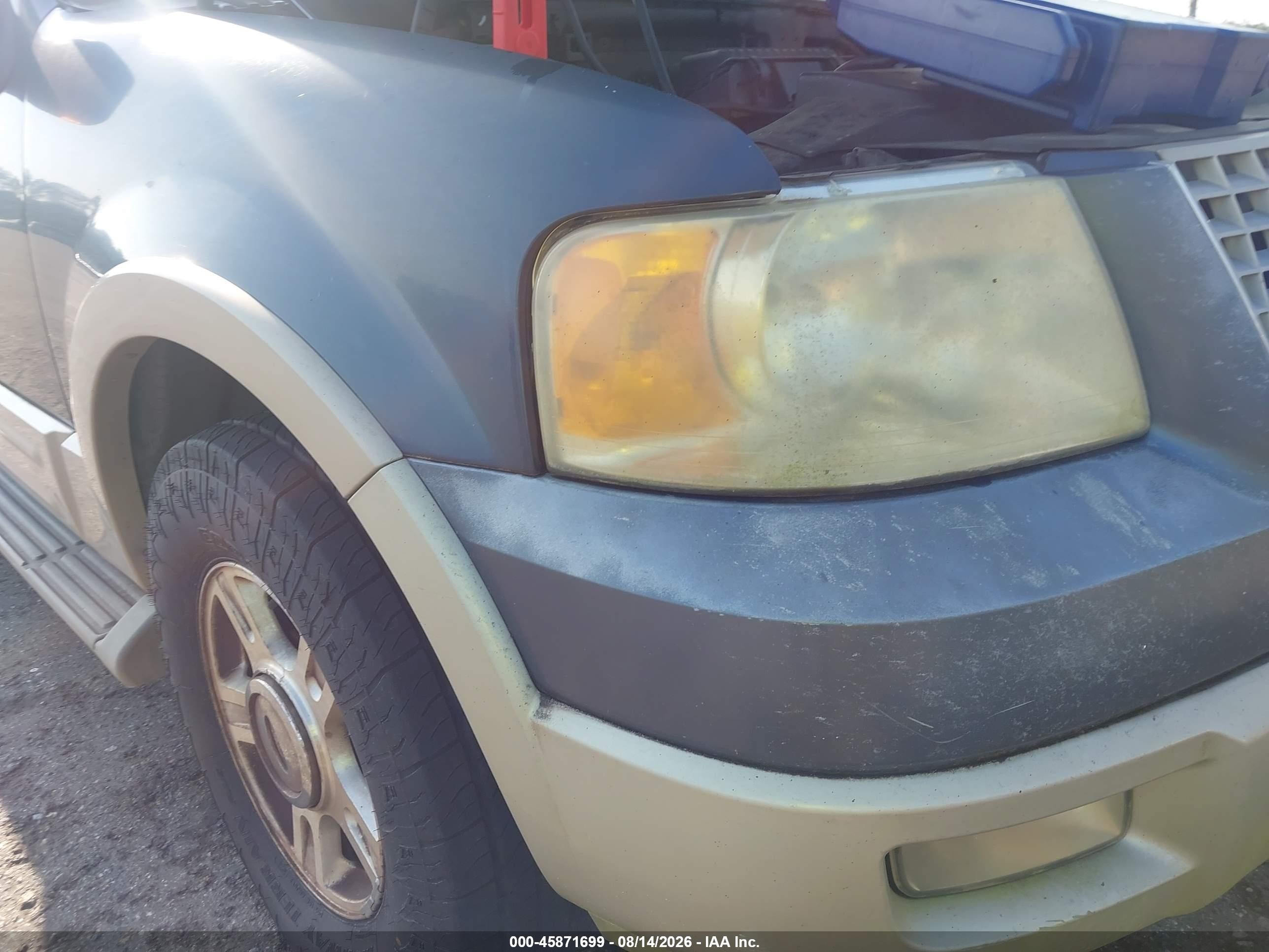 2006 Ford Expedition Eddie Bauer/king Ranch Blue vin: 1FMPU17566LA05264