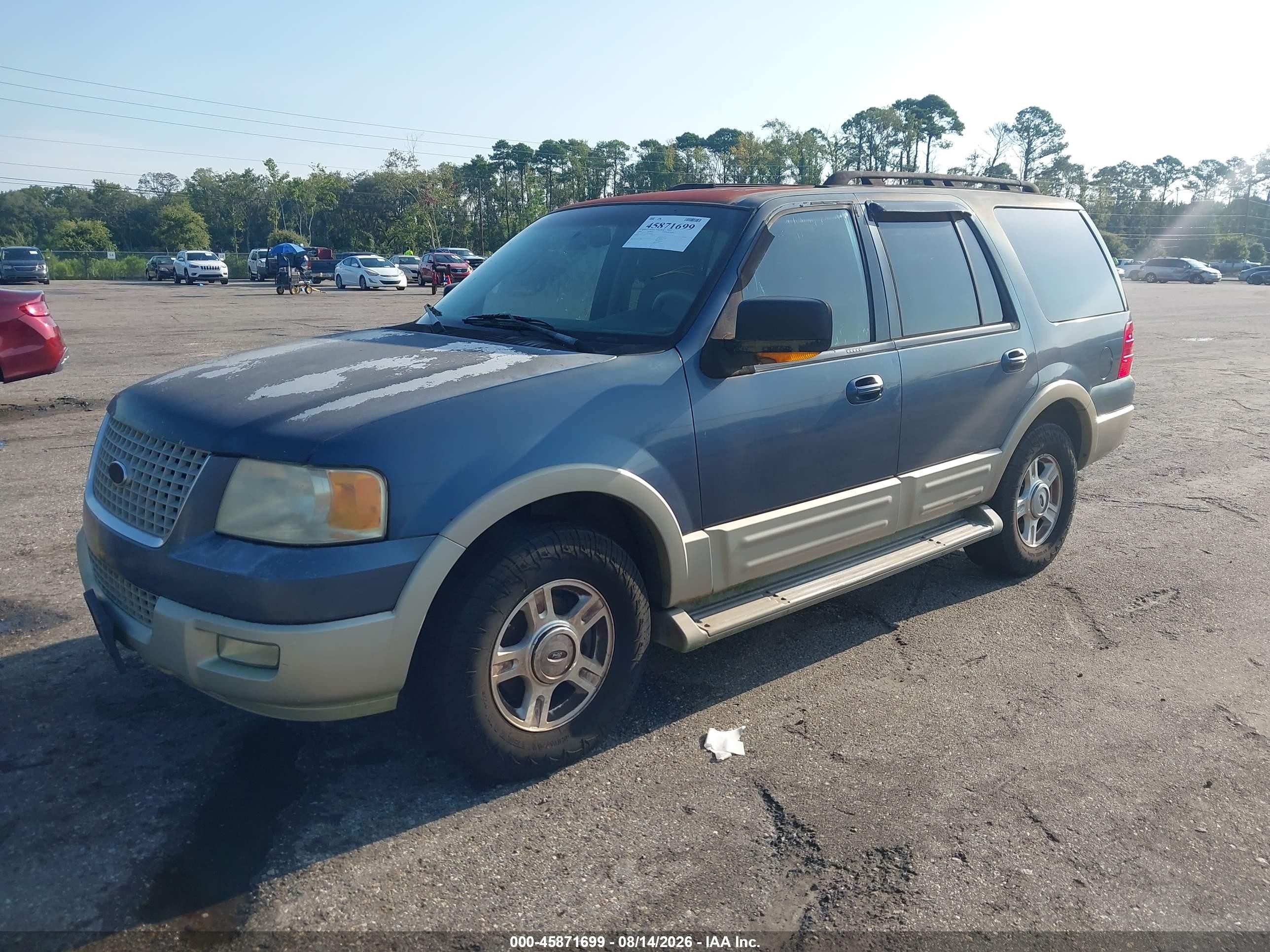2006 Ford Expedition Eddie Bauer/king Ranch Blue vin: 1FMPU17566LA05264