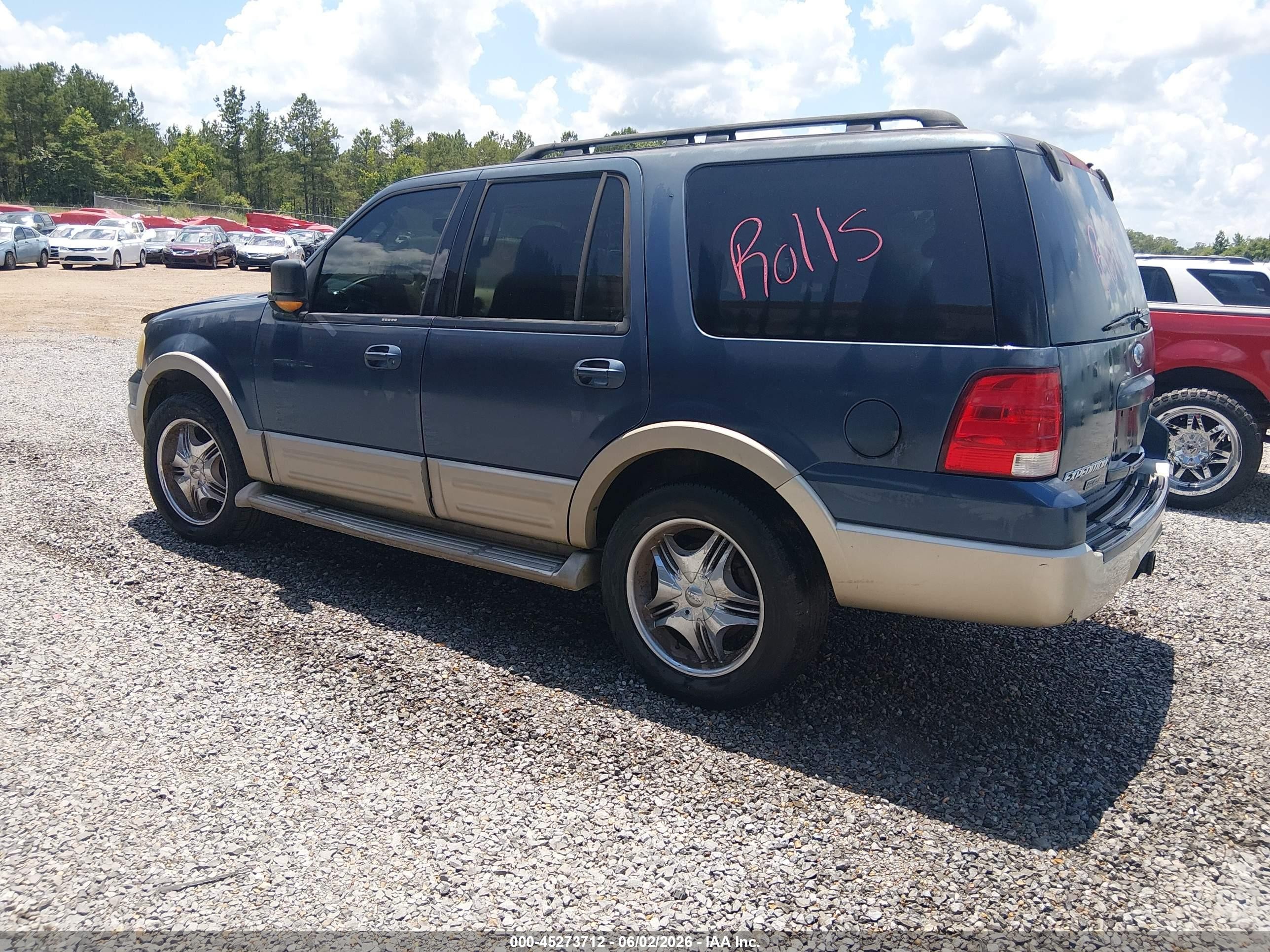 2005 Ford Expedition Eddie Bauer/king Ranch Blue vin: 1FMPU175X5LA83397