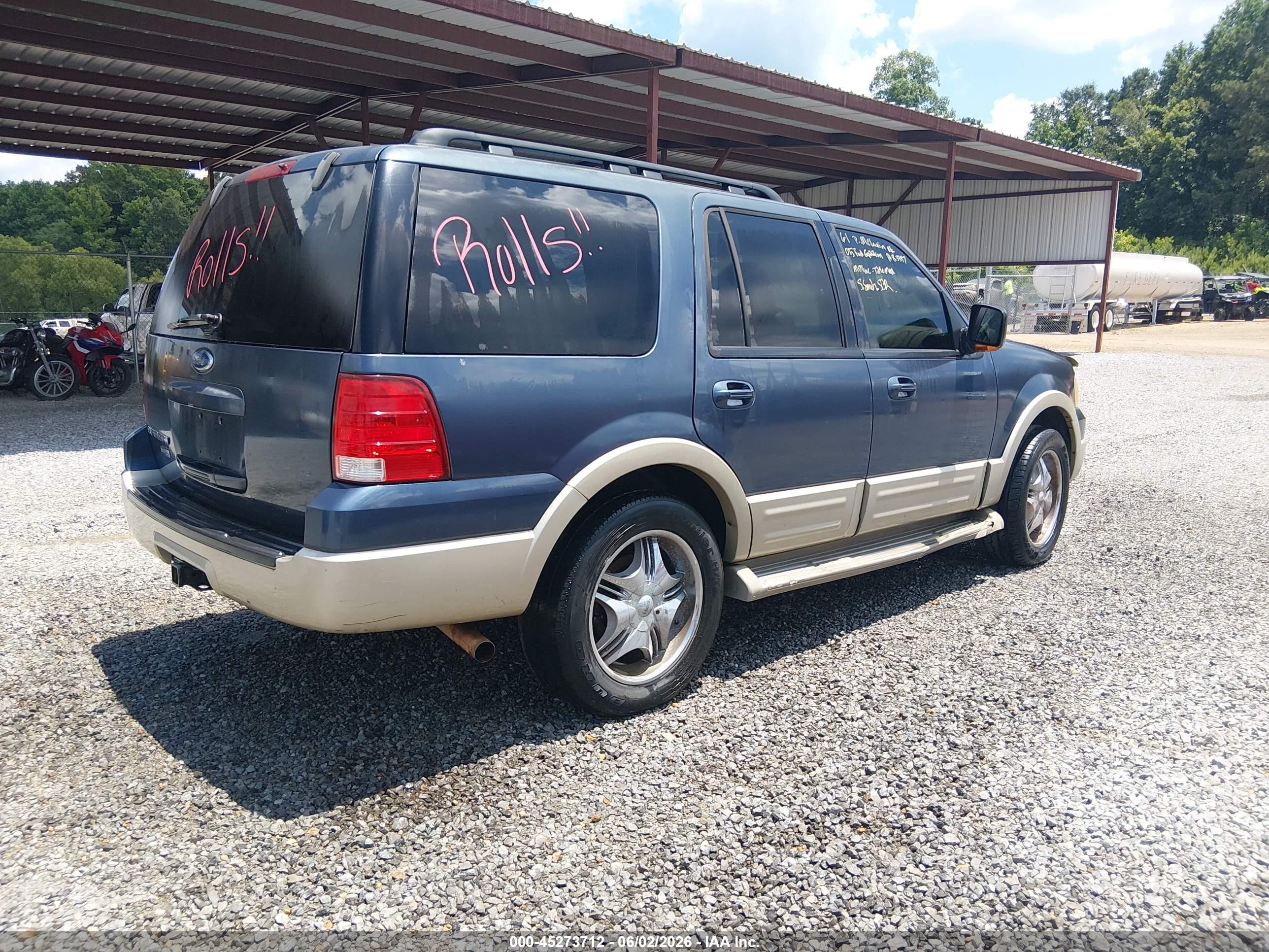 2005 Ford Expedition Eddie Bauer/king Ranch Blue vin: 1FMPU175X5LA83397