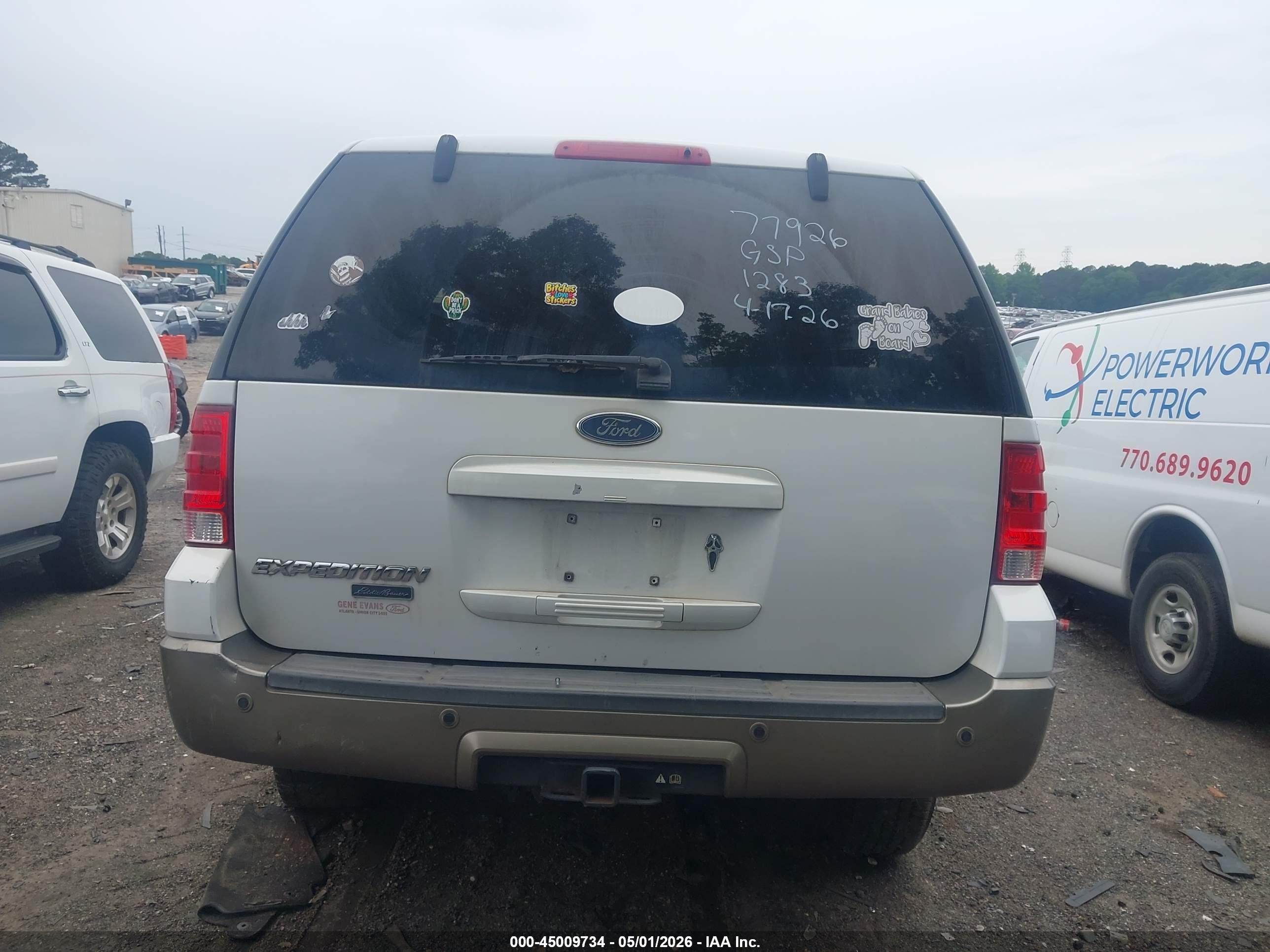 2004 Ford Expedition Eddie Bauer White vin: 1FMPU17L54LB41283