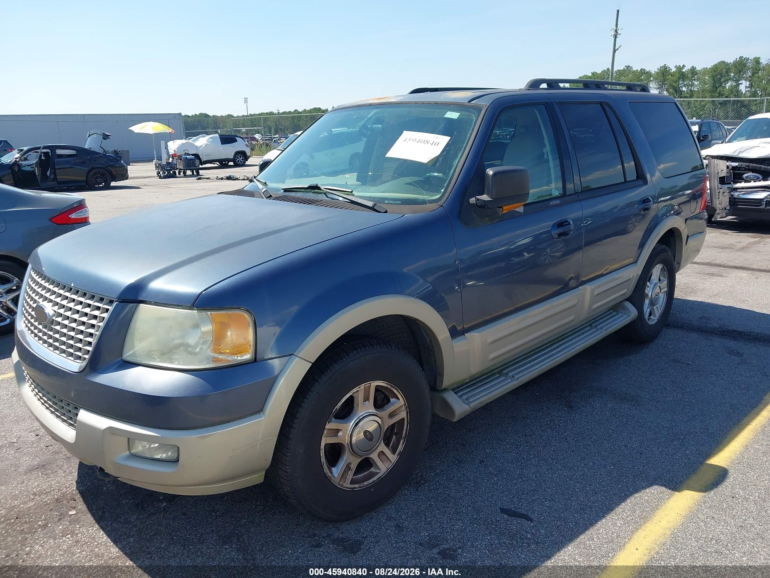2005 Ford Expedition Eddie Bauer/king Ranch Blue vin: 1FMPU18565LA93505