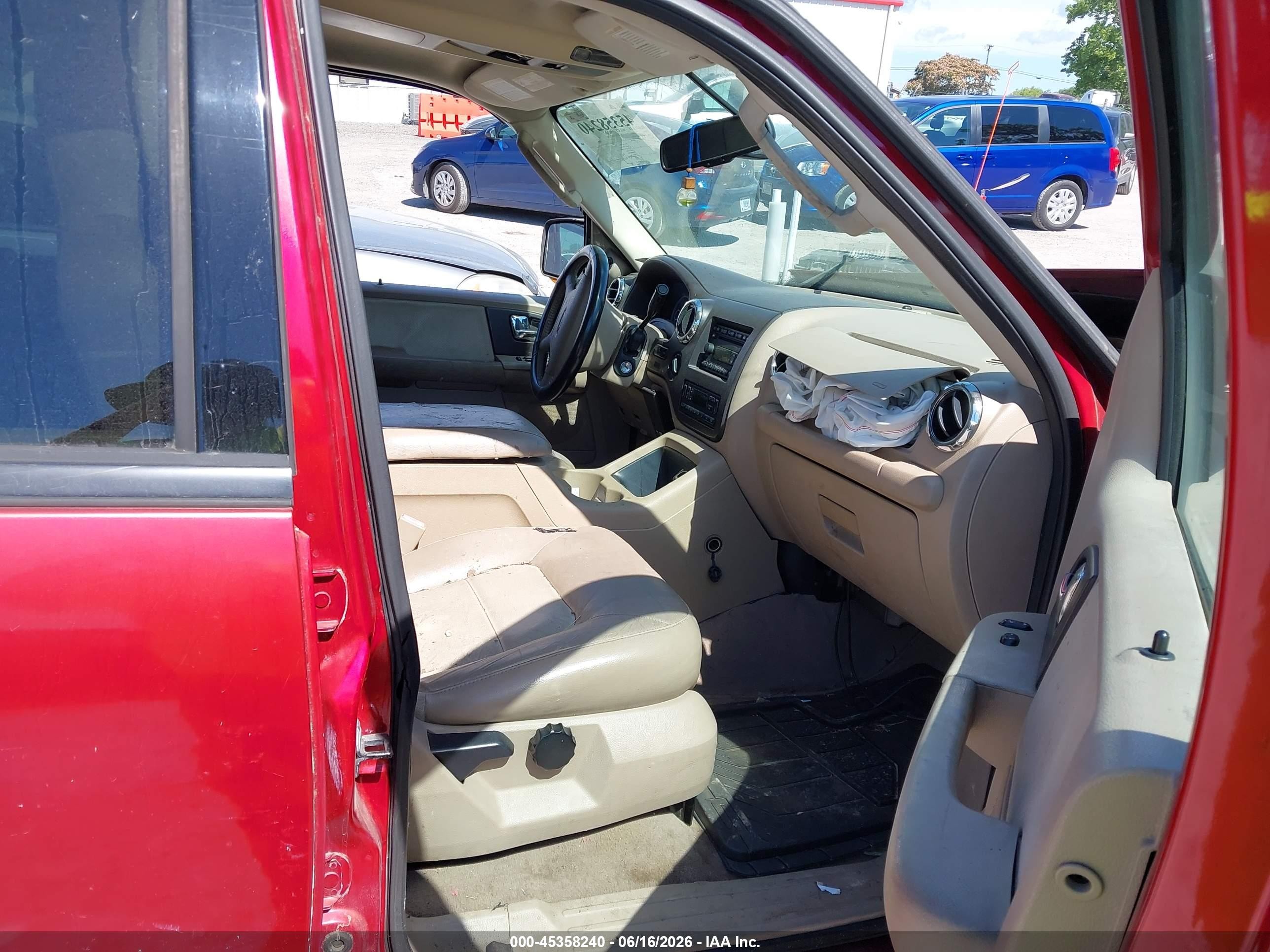 2006 Ford Expedition Eddie Bauer/king Ranch Red vin: 1FMPU18586LA64296
