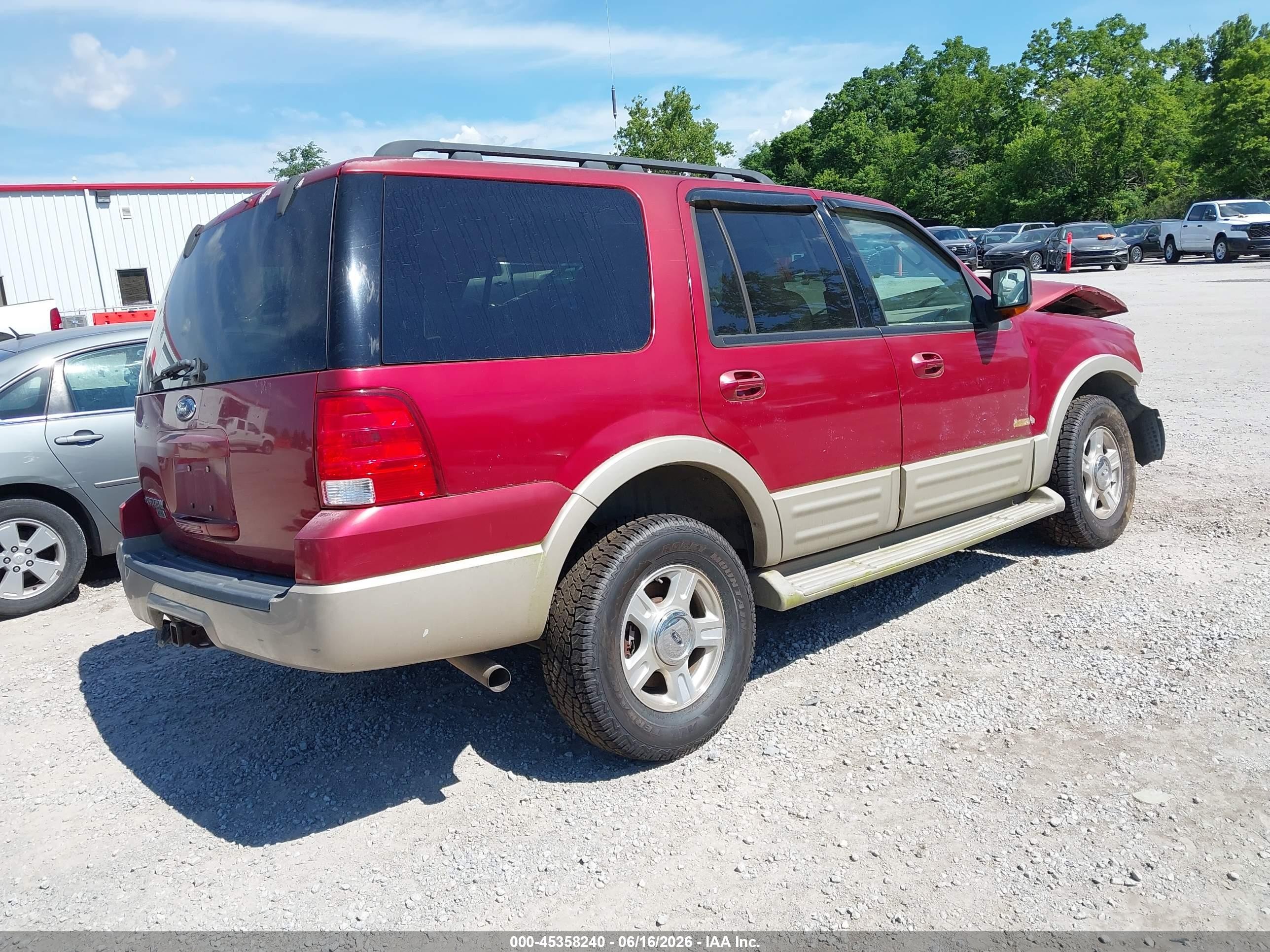 2006 Ford Expedition Eddie Bauer/king Ranch Red vin: 1FMPU18586LA64296
