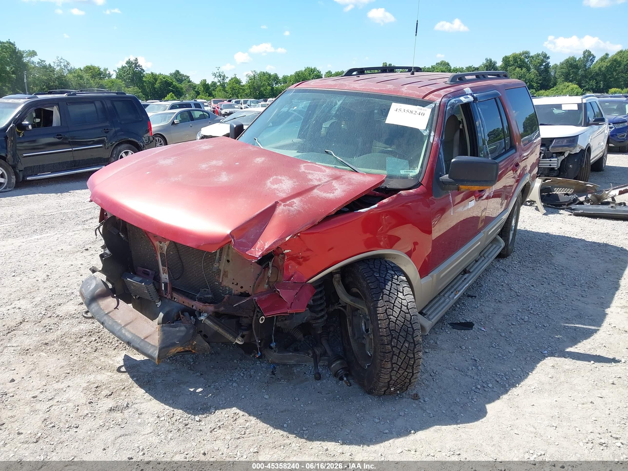 2006 Ford Expedition Eddie Bauer/king Ranch Red vin: 1FMPU18586LA64296