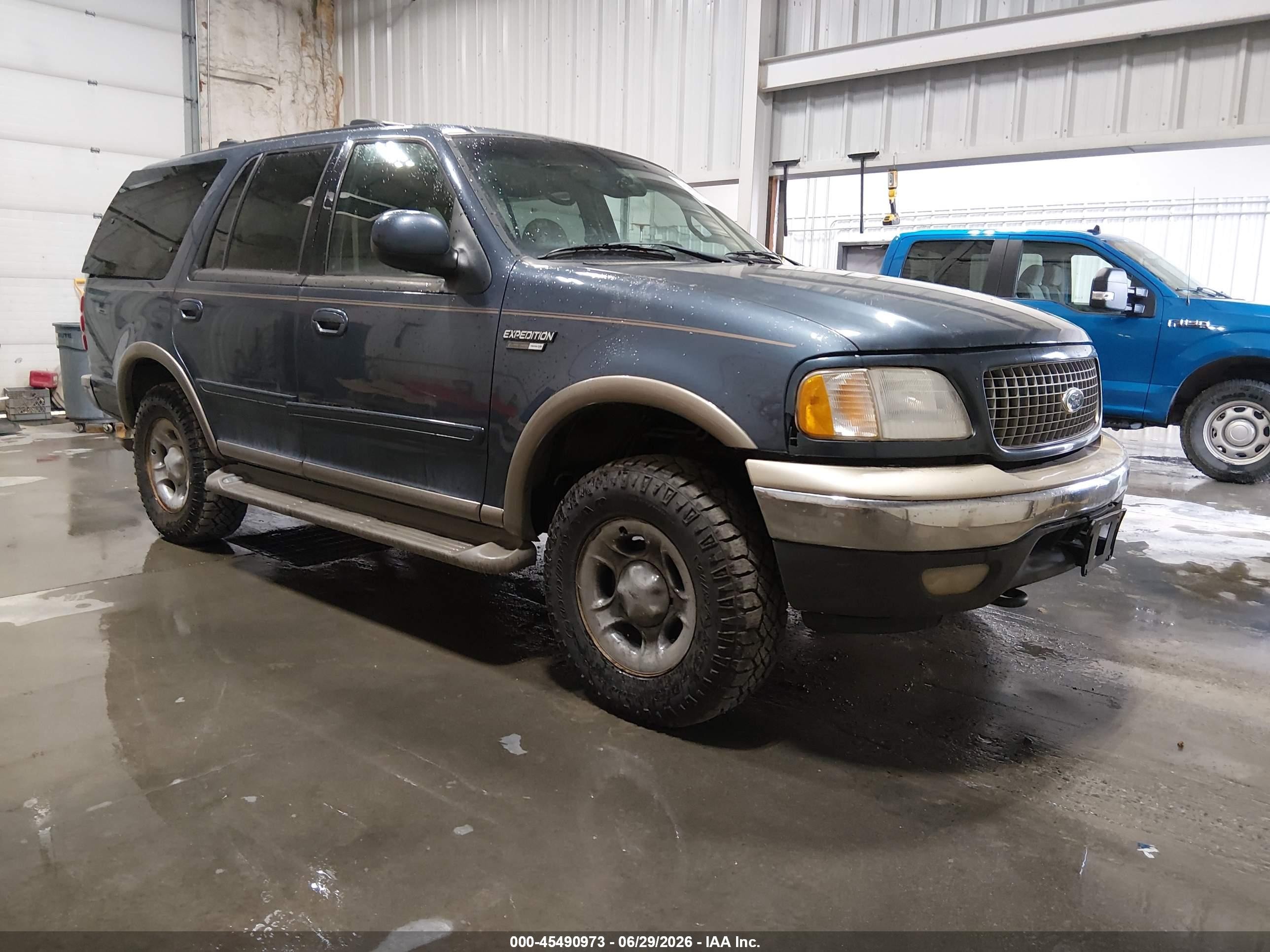 2001 Ford Expedition Eddie Bauer Blue vin: 1FMPU18L11LB19047