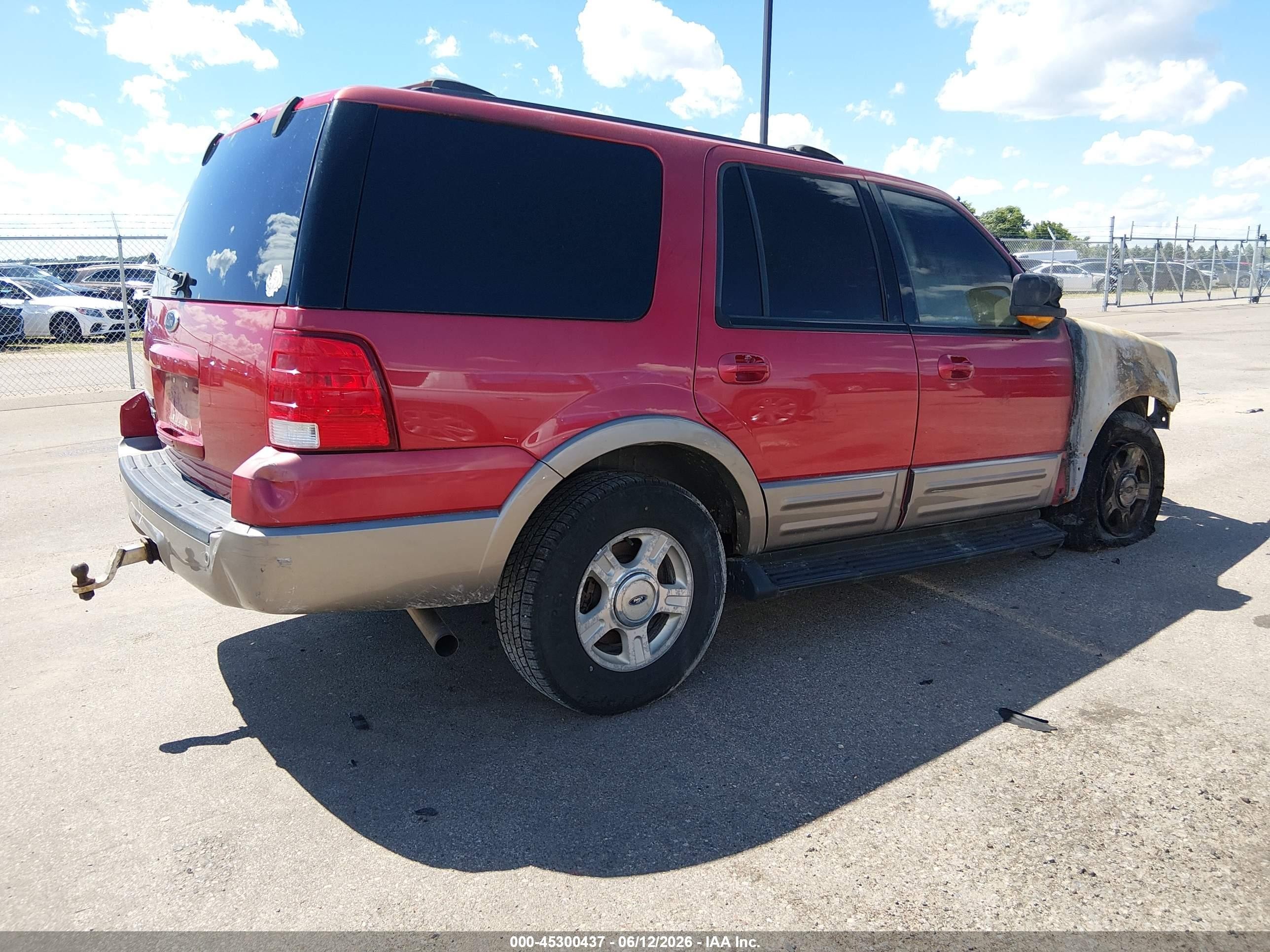 2003 Ford Expedition Eddie Bauer Red vin: 1FMPU18L13LA03365