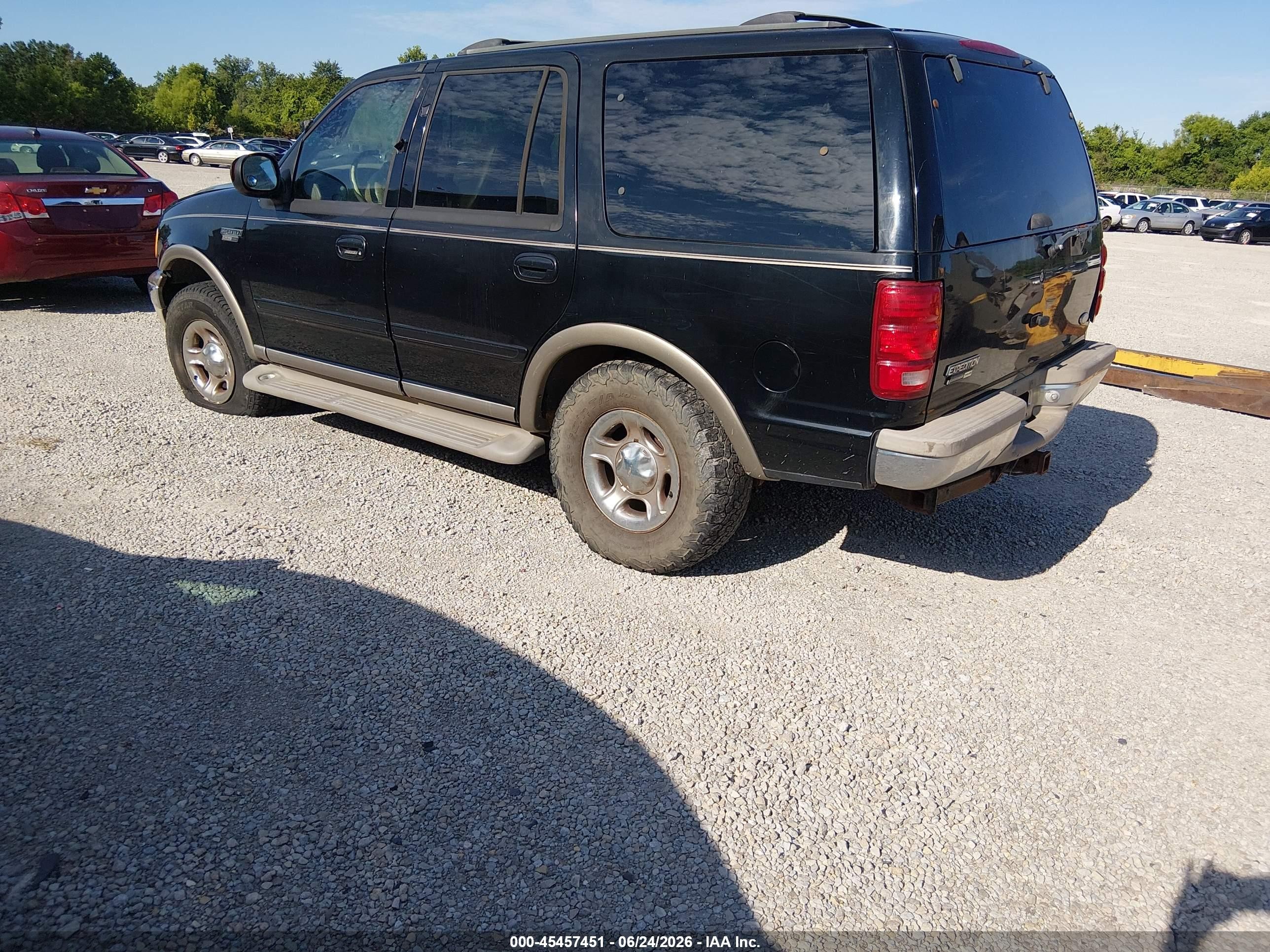 2002 Ford Expedition Eddie Bauer Black vin: 1FMPU18L22LA71379