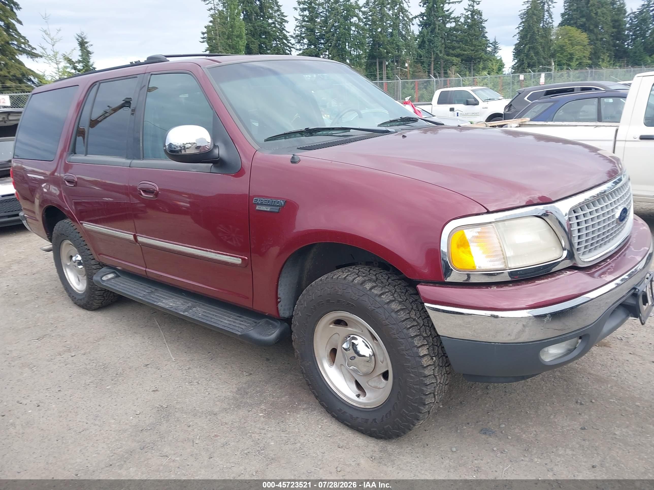 1999 Ford Expedition Eddie Bauer/xlt Red vin: 1FMPU18L3XLA67526