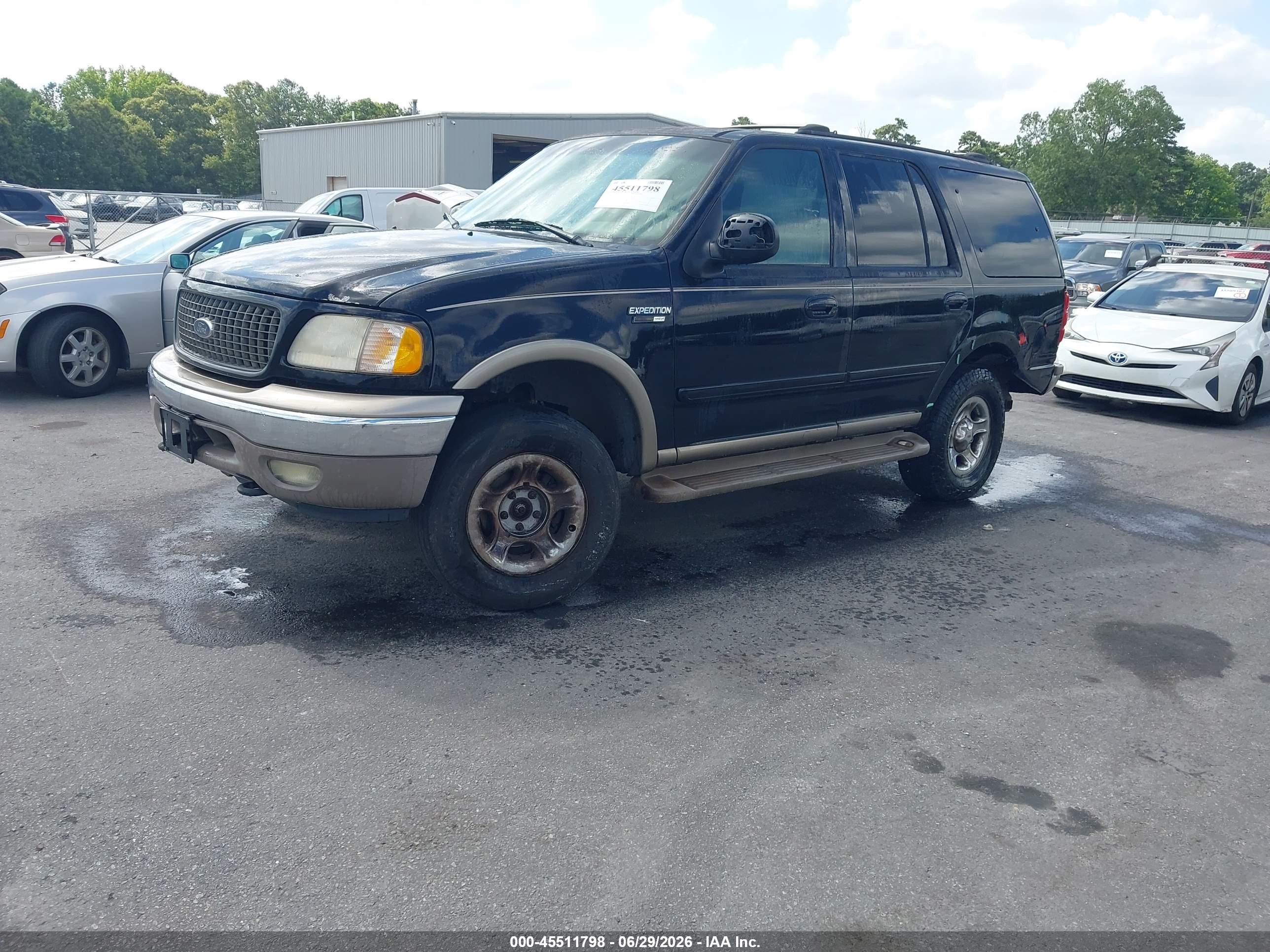 2001 Ford Expedition Eddie Bauer Black vin: 1FMPU18L41LA19718