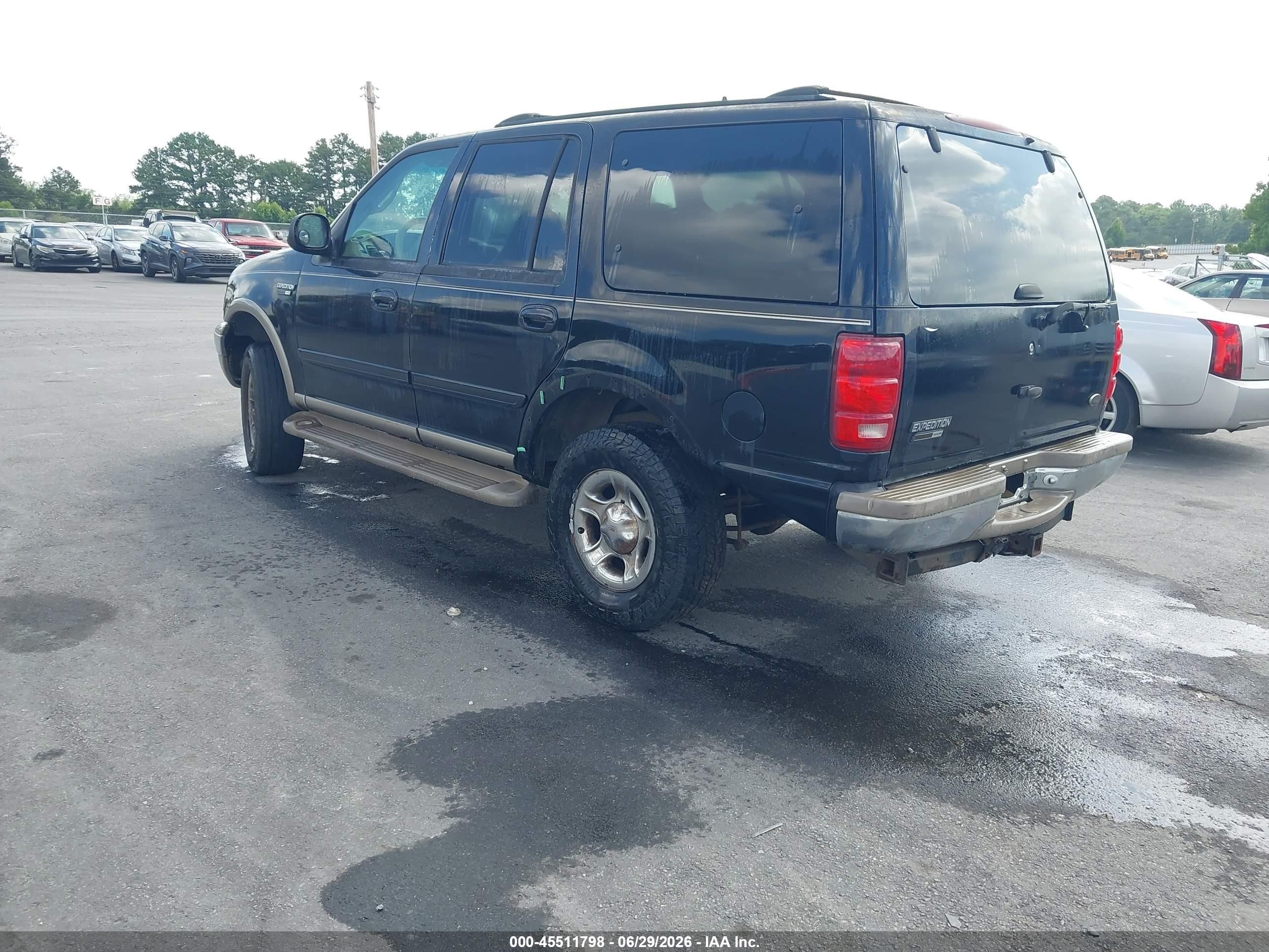 2001 Ford Expedition Eddie Bauer Black vin: 1FMPU18L41LA19718