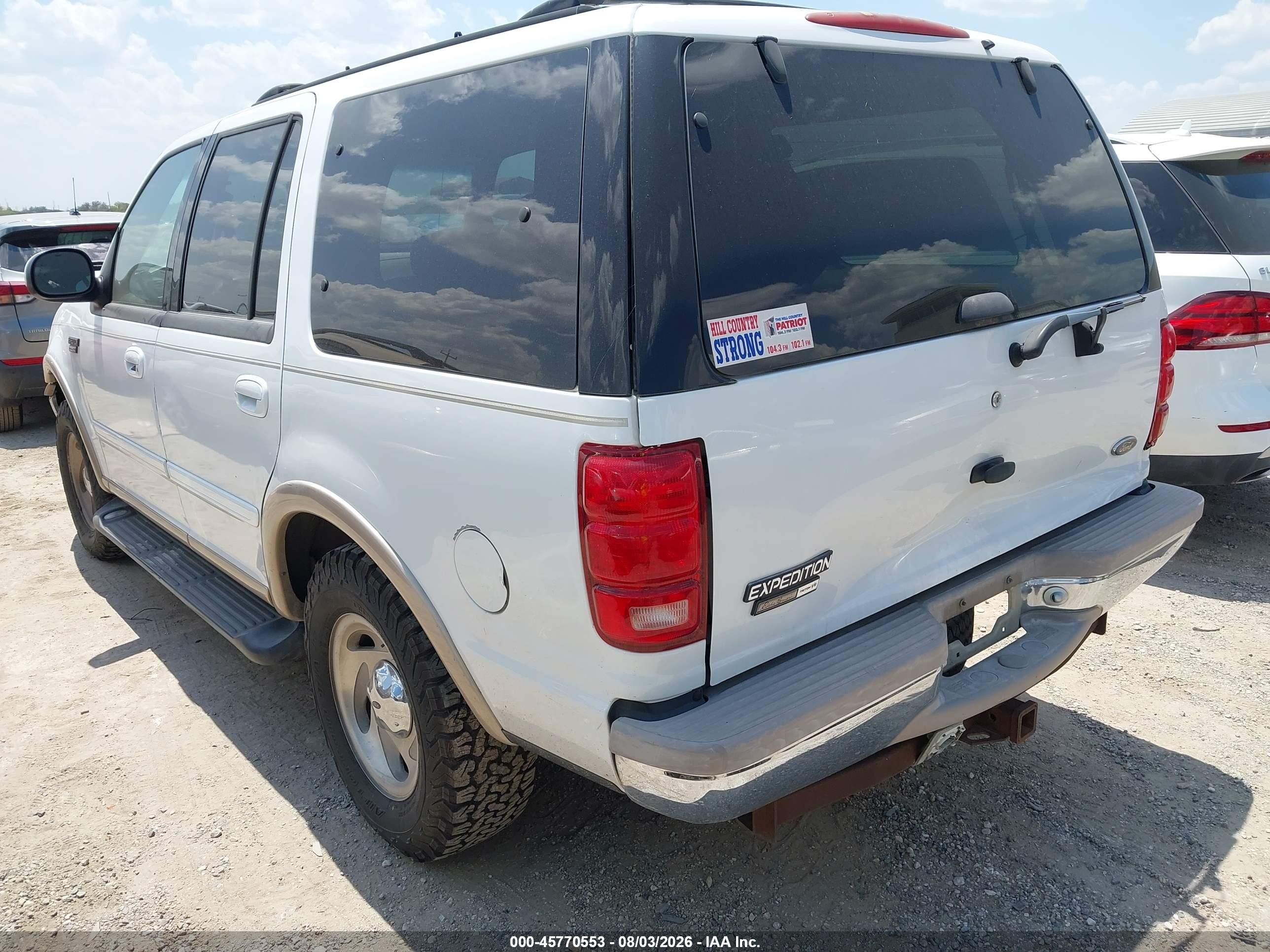 1999 Ford Expedition Eddie Bauer/xlt White vin: 1FMPU18L4XLA62349