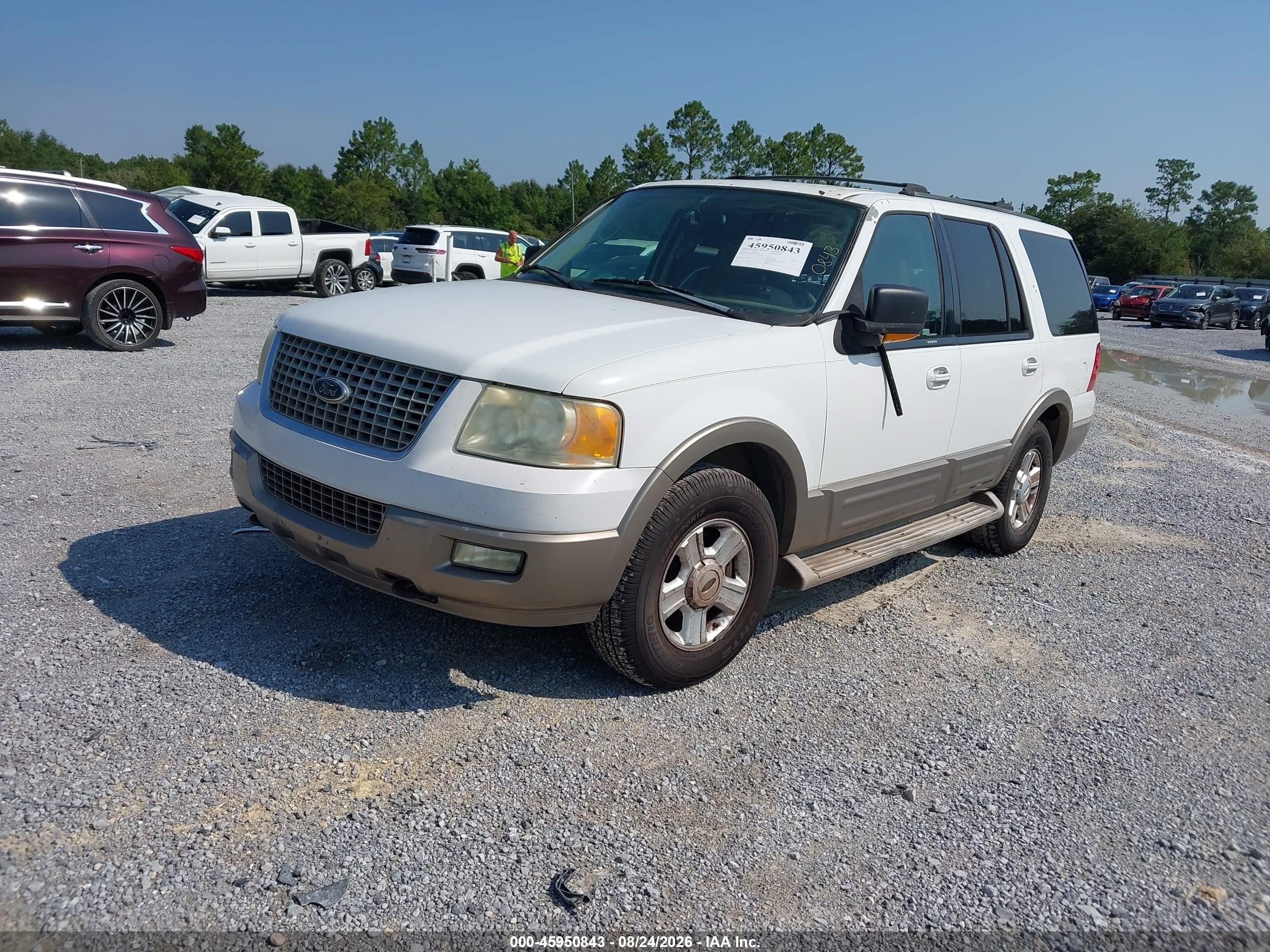2004 Ford Expedition Eddie Bauer White vin: 1FMPU18L54LB80745