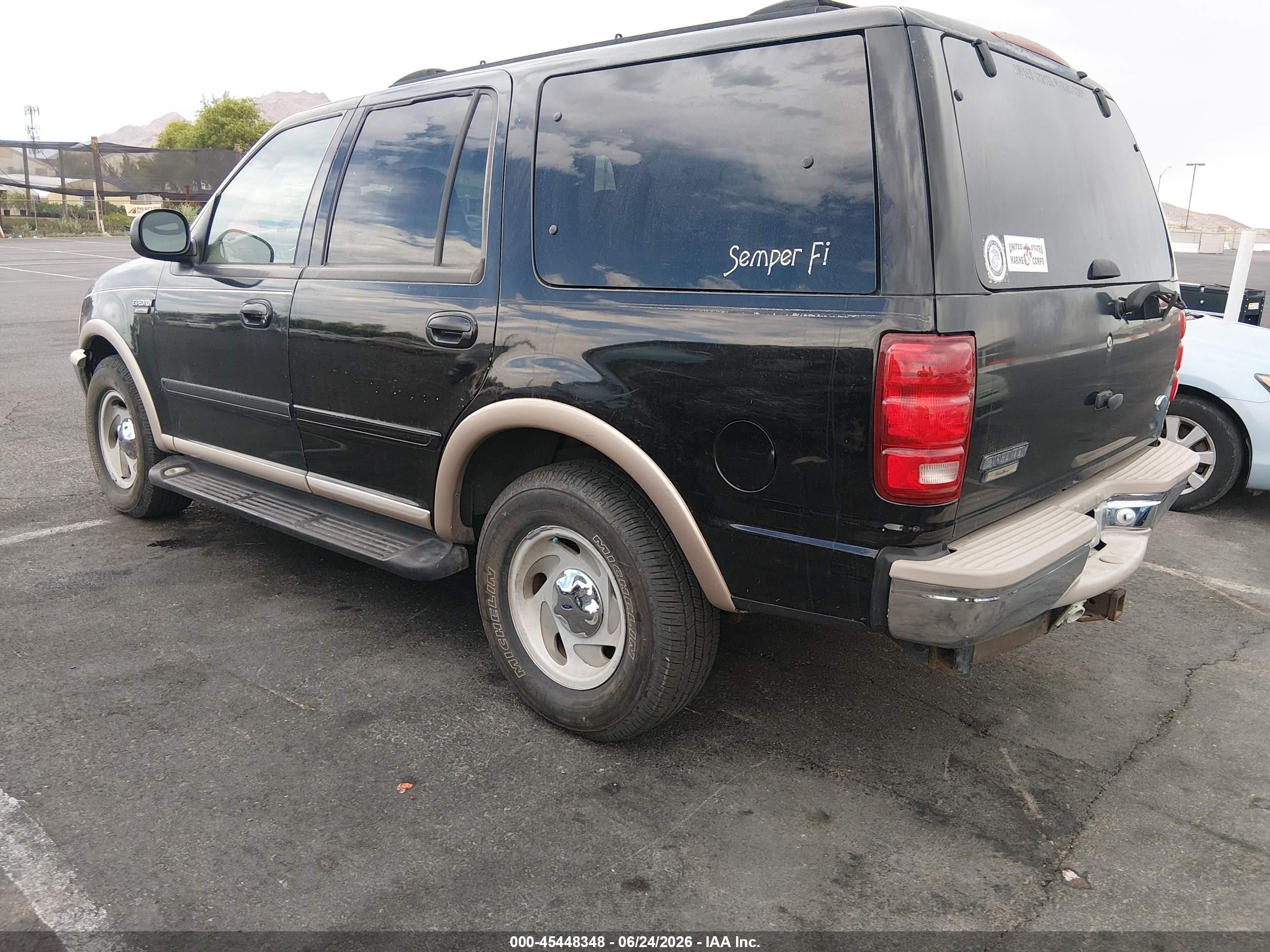 1998 Ford Expedition Eddie Bauer/xlt Black vin: 1FMPU18L7WLB90681