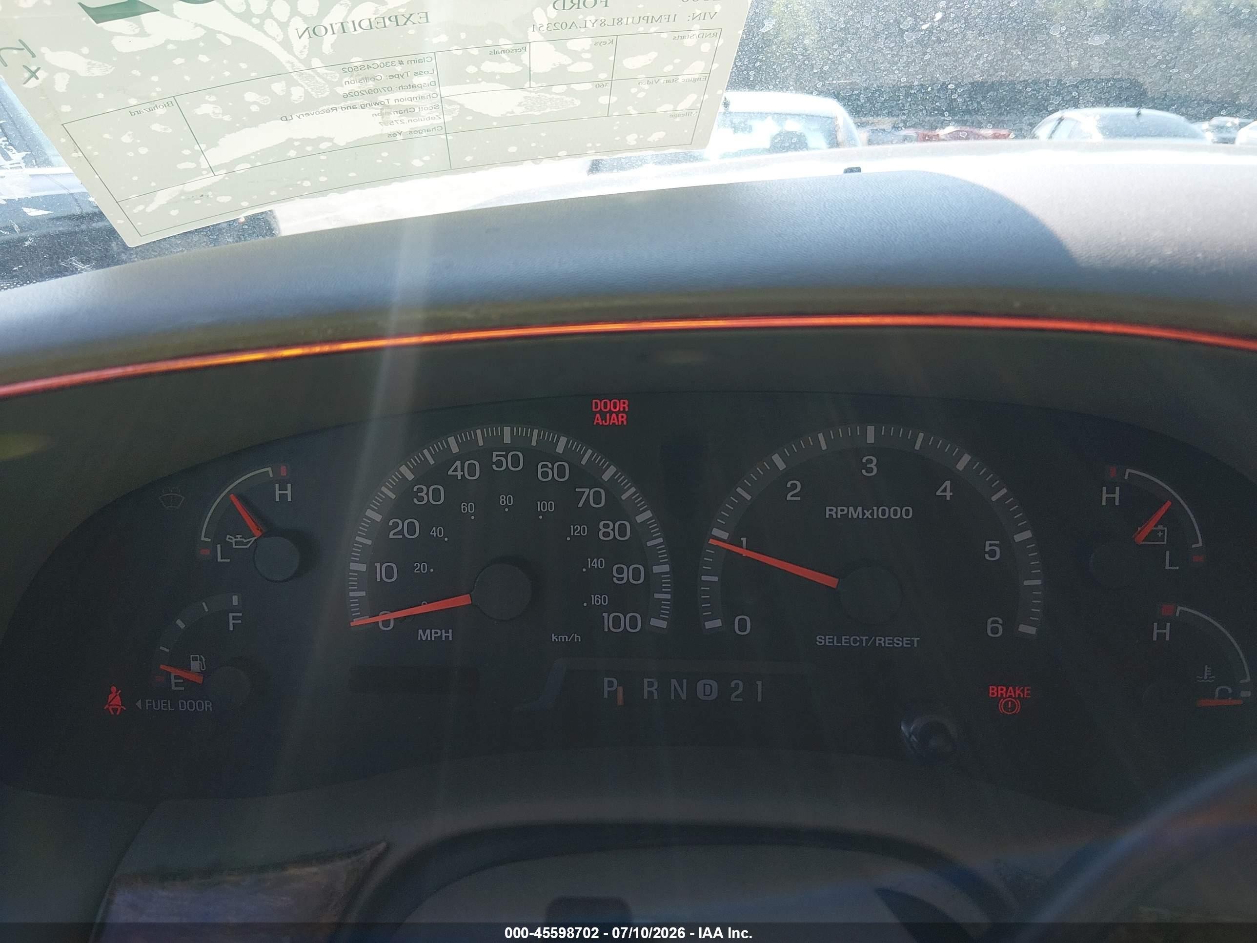 2000 Ford Expedition Eddie Bauer Blue vin: 1FMPU18L8YLA02351