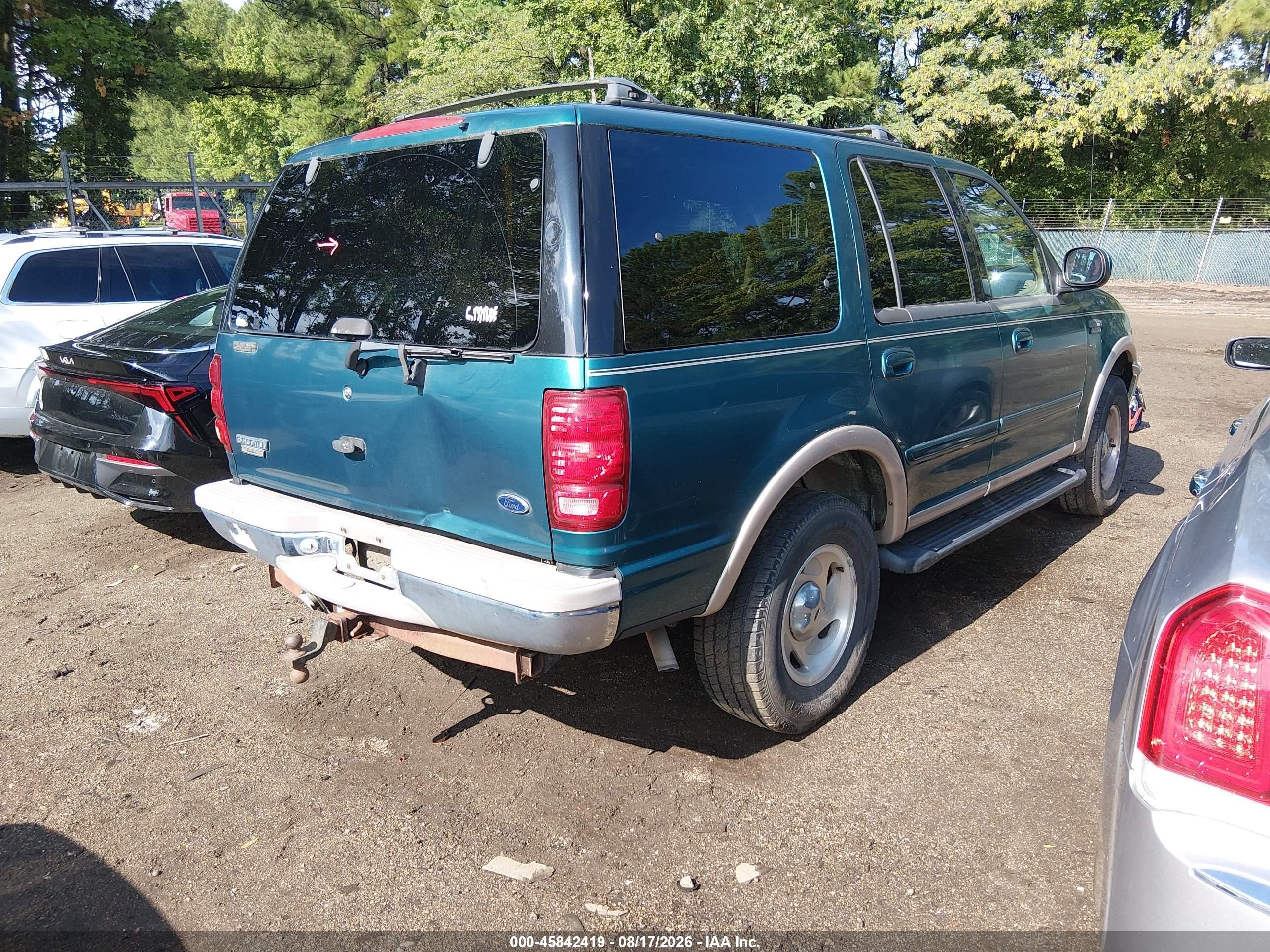 1998 Ford Expedition Eddie Bauer/xlt Green vin: 1FMPU18L9WLA85544