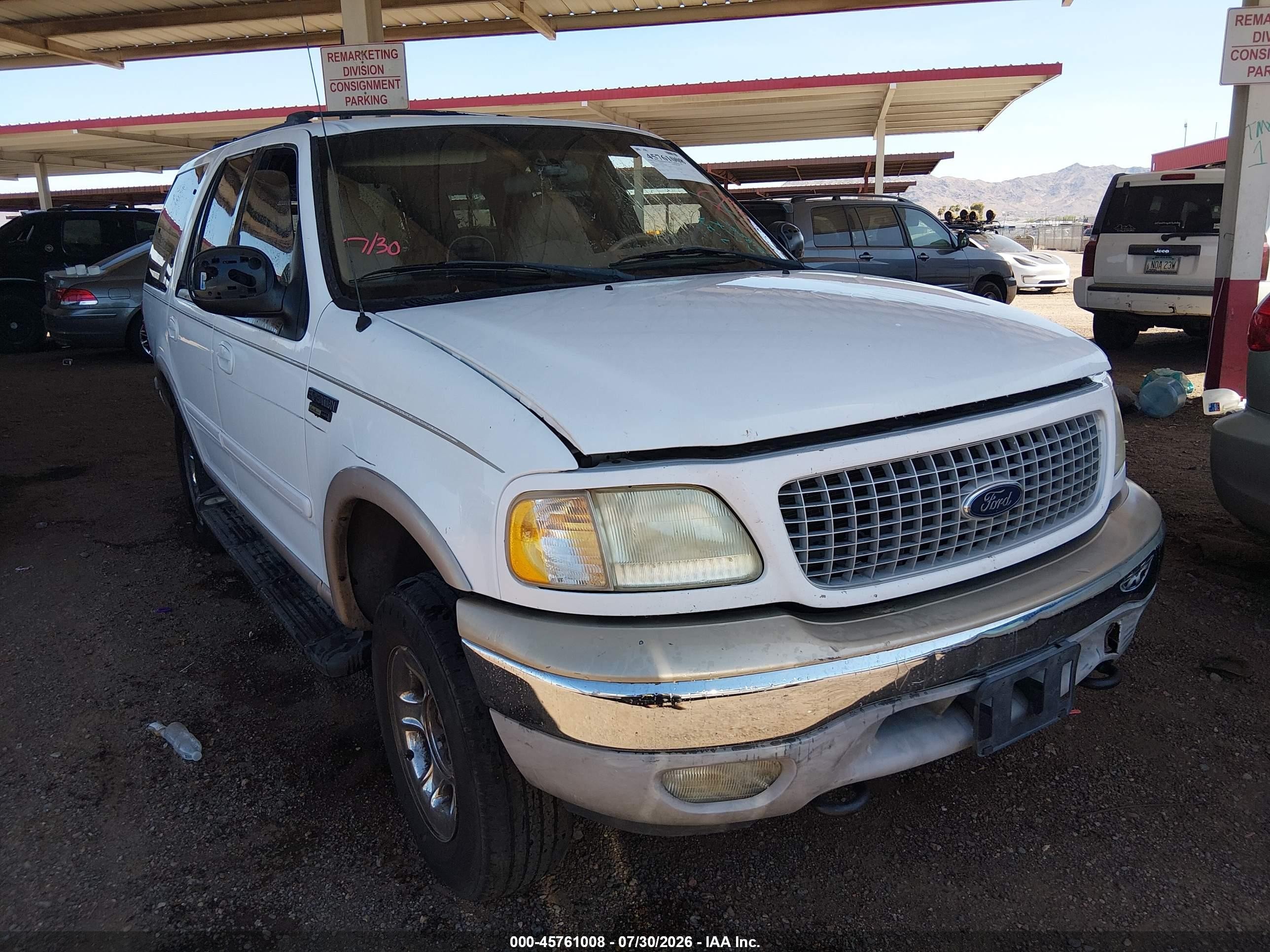 1999 Ford Expedition Eddie Bauer/xlt White vin: 1FMPU18L9XLB18866