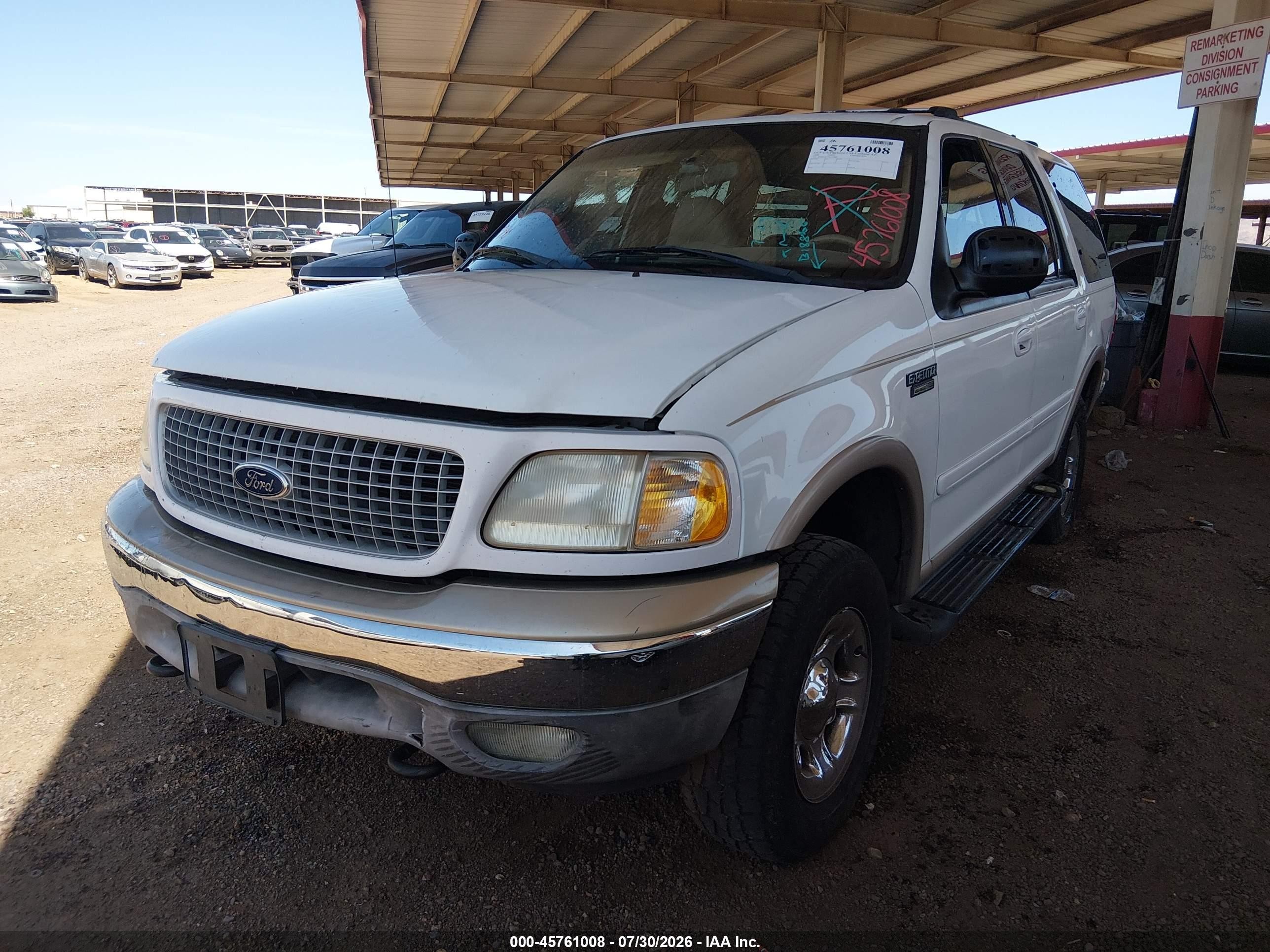 1999 Ford Expedition Eddie Bauer/xlt White vin: 1FMPU18L9XLB18866