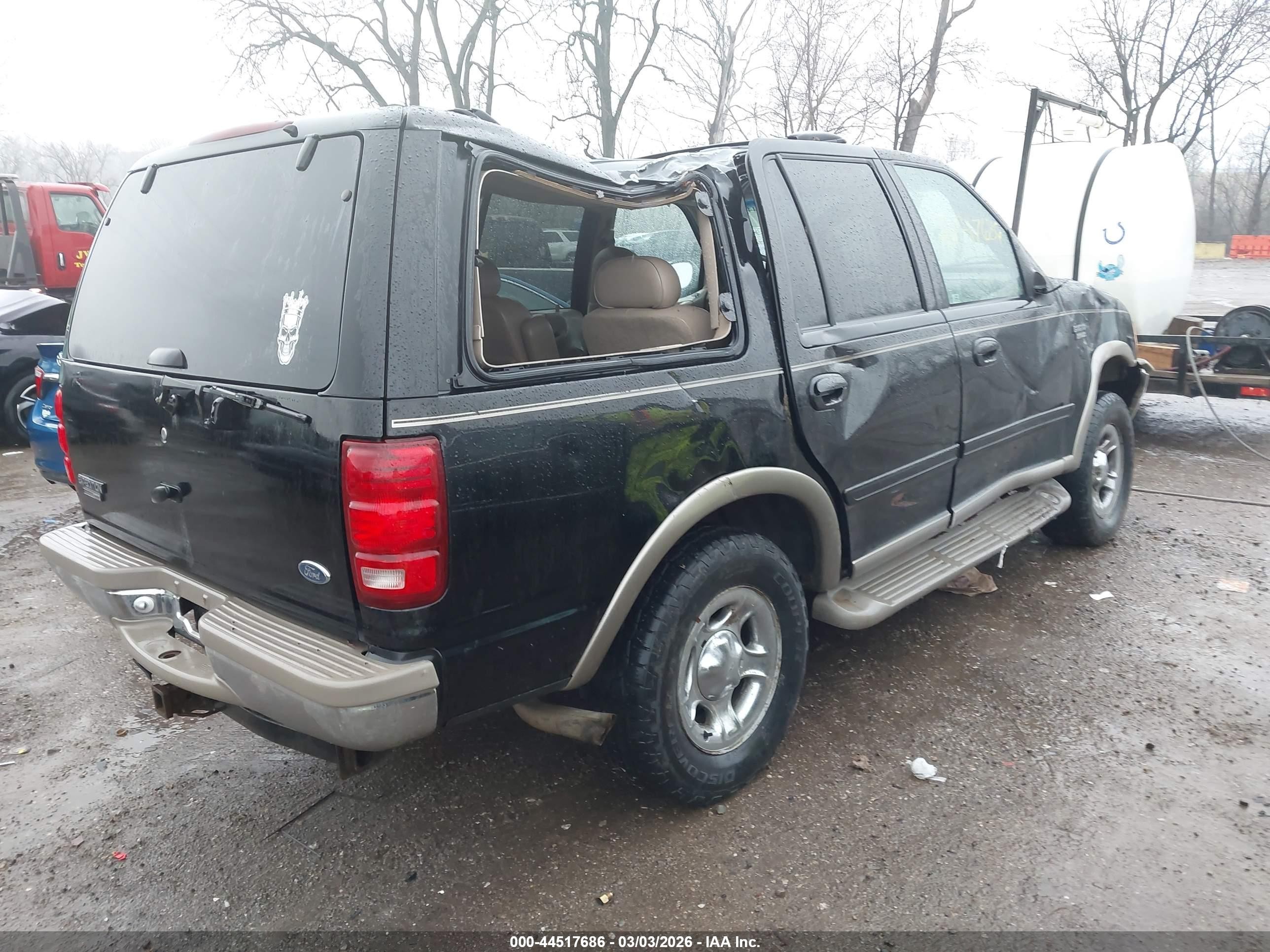 2002 Ford Expedition Eddie Bauer Black vin: 1FMPU18LX2LA55463