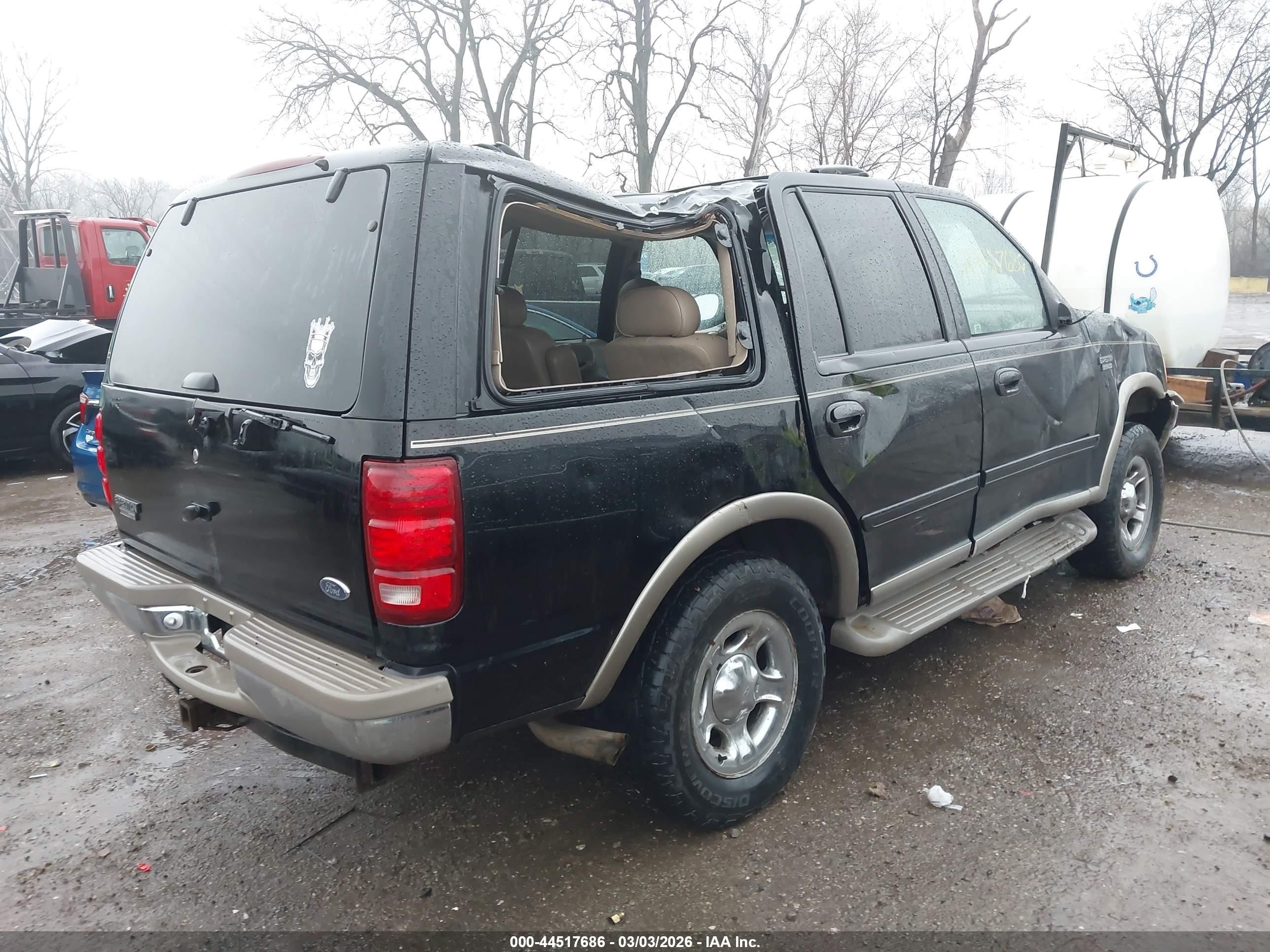 2002 Ford Expedition Eddie Bauer Black vin: 1FMPU18LX2LA55463