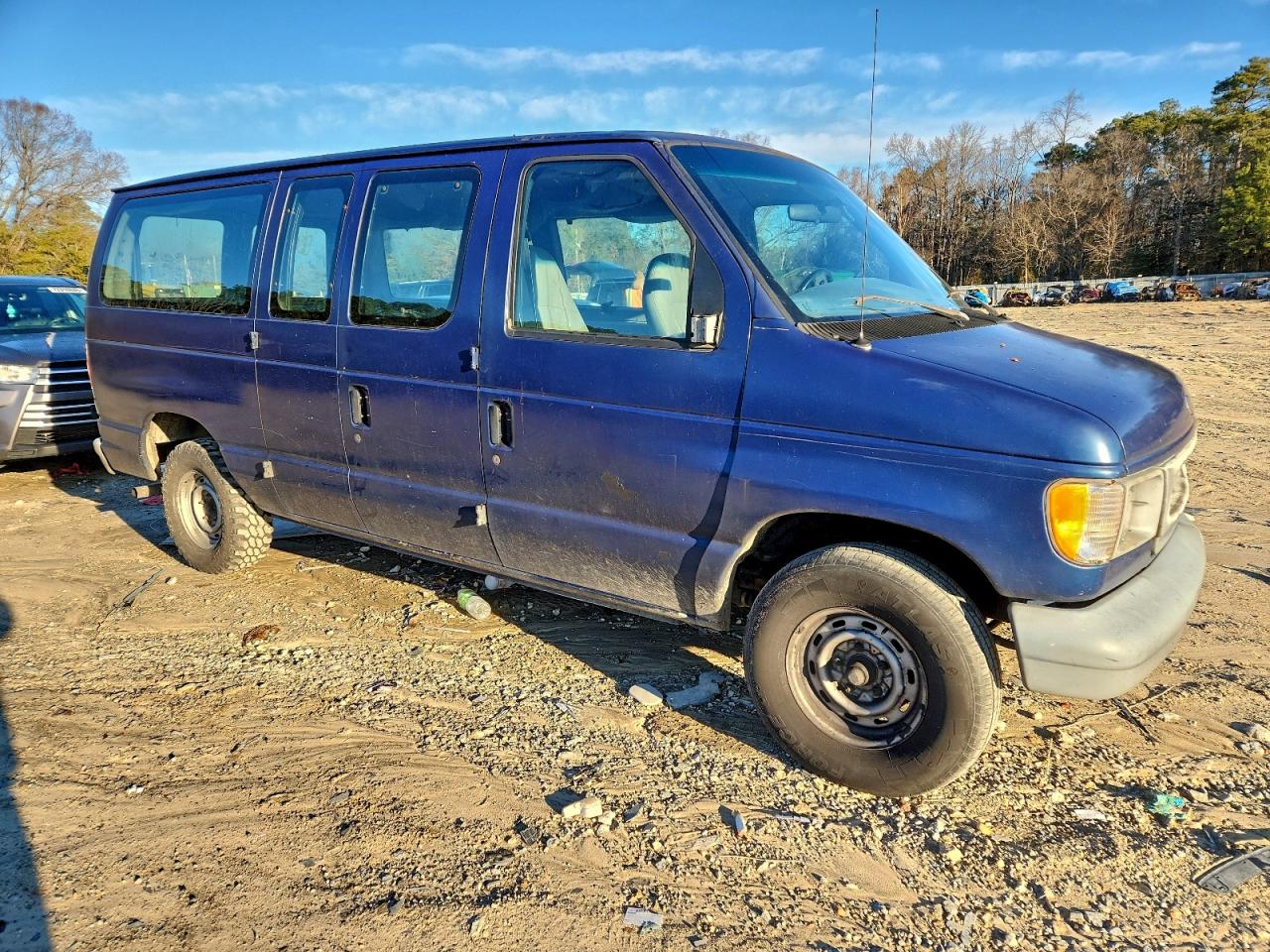 2000 Ford Econoline E150 Wagon Blue vin: 1FMRE1129YHA77697