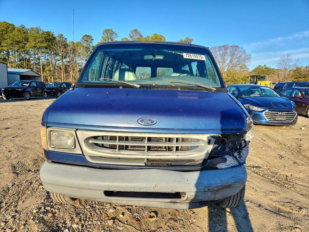 2000 Ford Econoline E150 Wagon Blue vin: 1FMRE1129YHA77697