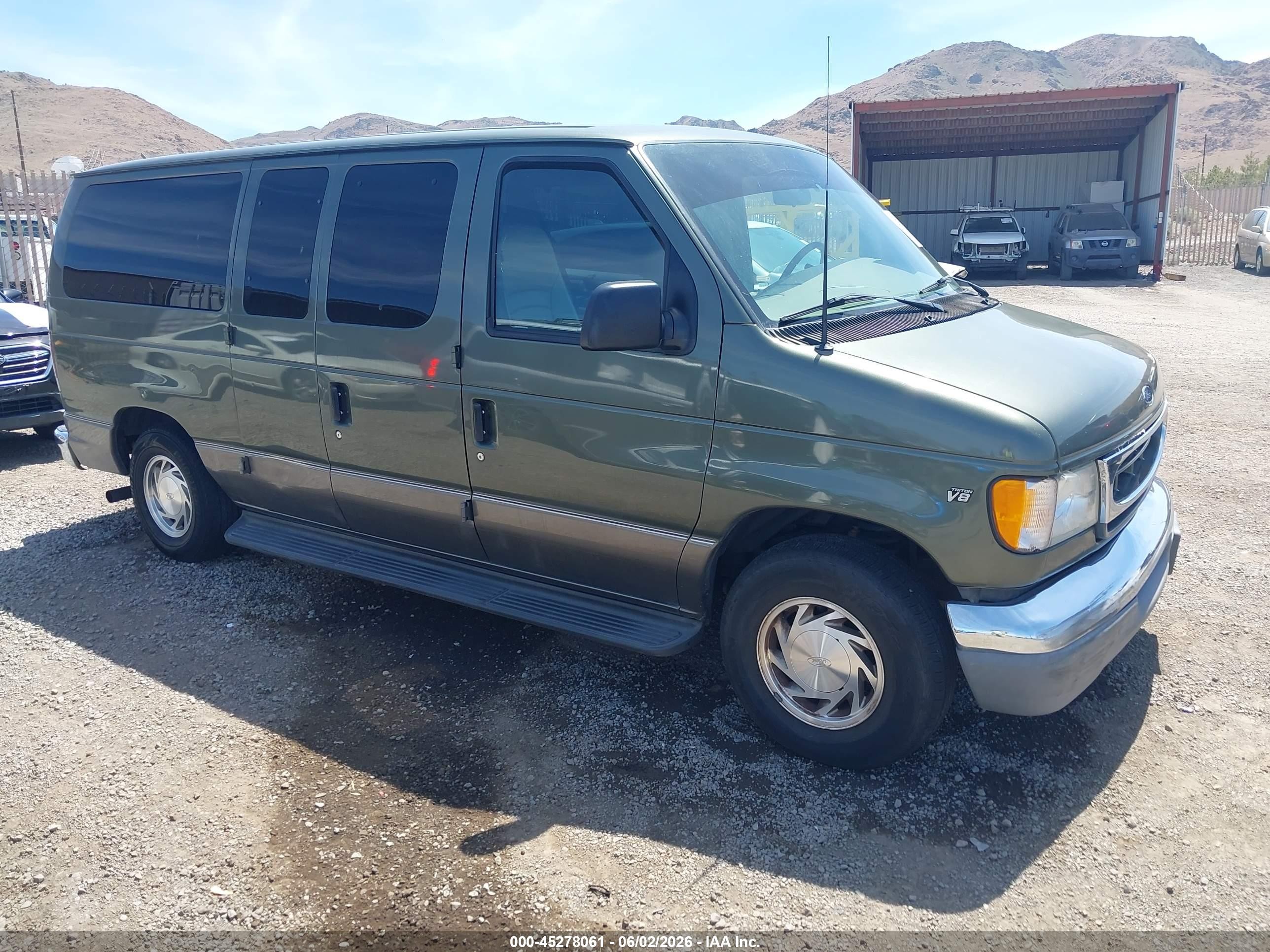 2002 Ford E-150 Xl/xlt Green vin: 1FMRE11L62HB34843