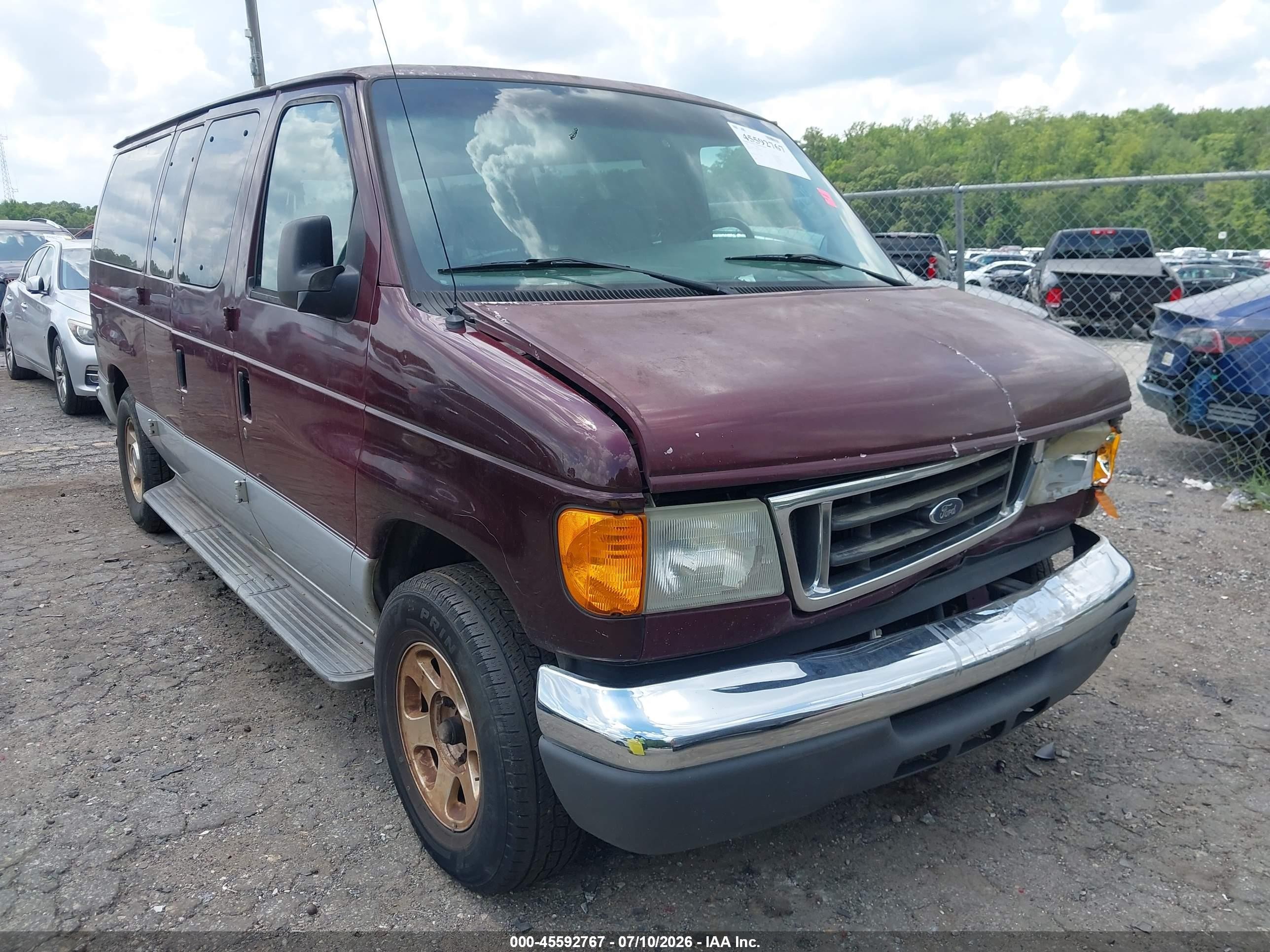 2006 Ford E-150 Xl/xlt Maroon vin: 1FMRE11L66HA68543