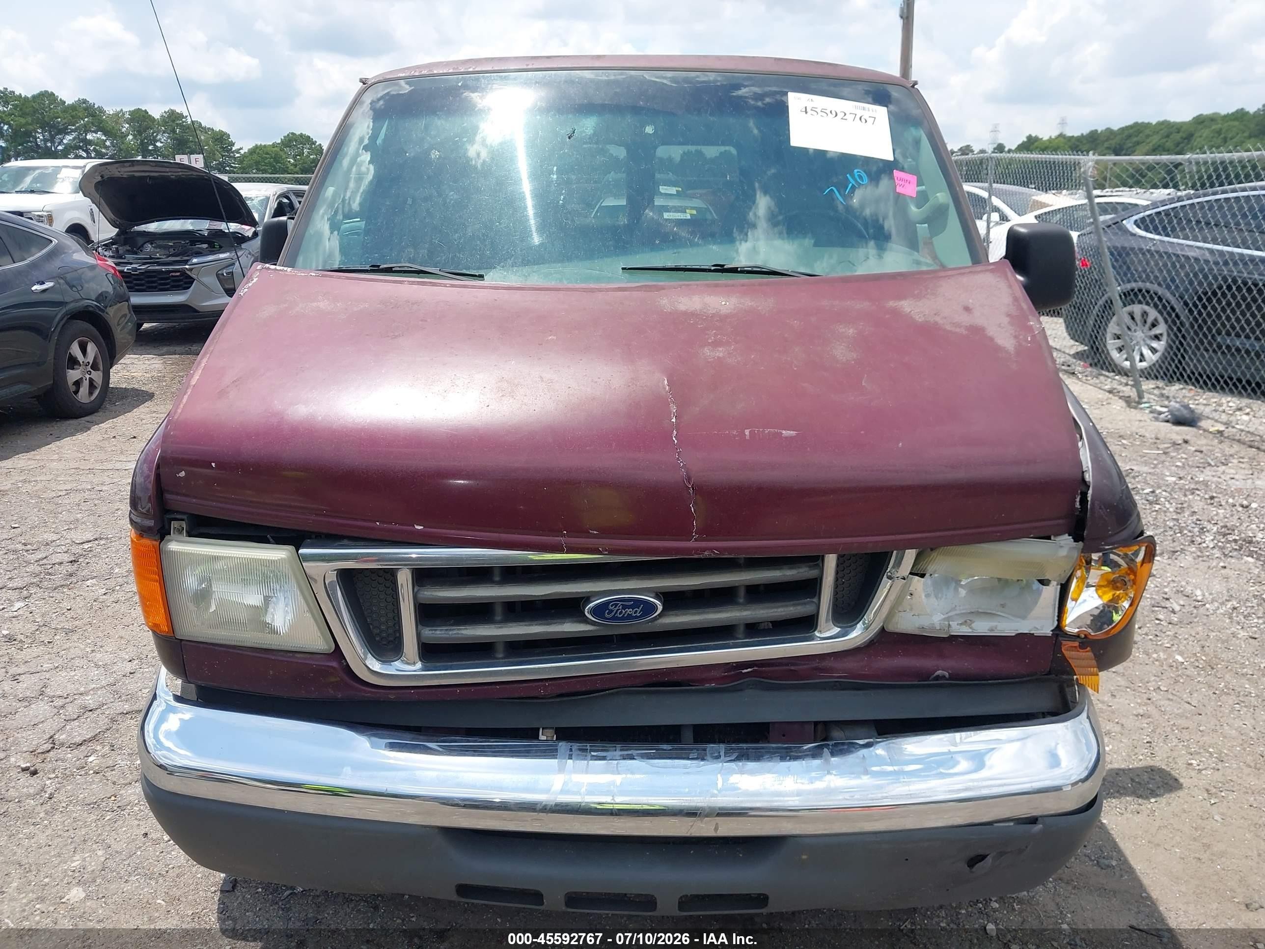 2006 Ford E-150 Xl/xlt Maroon vin: 1FMRE11L66HA68543