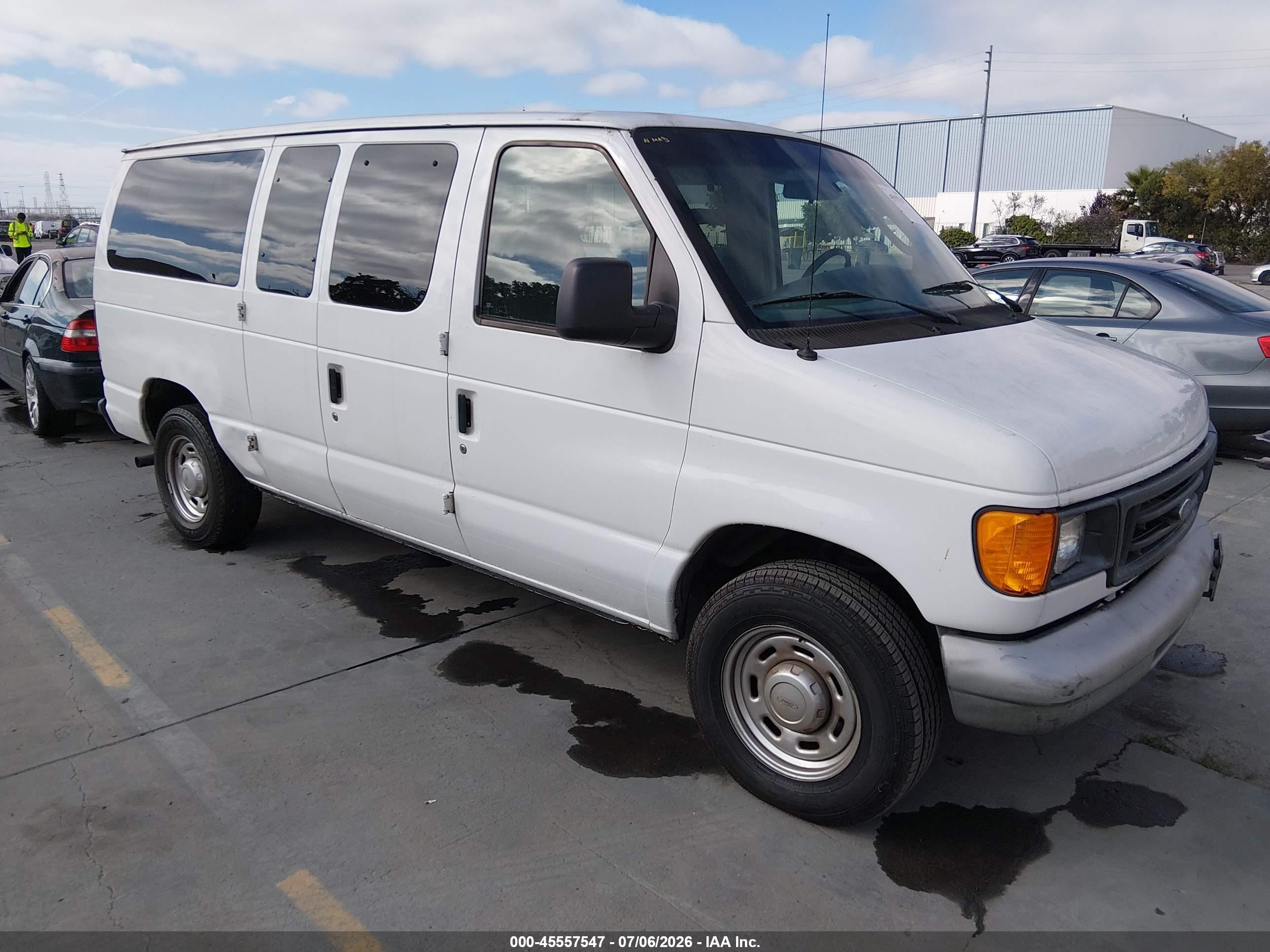 2006 Ford E-150 Xl/xlt White vin: 1FMRE11W16DA25696
