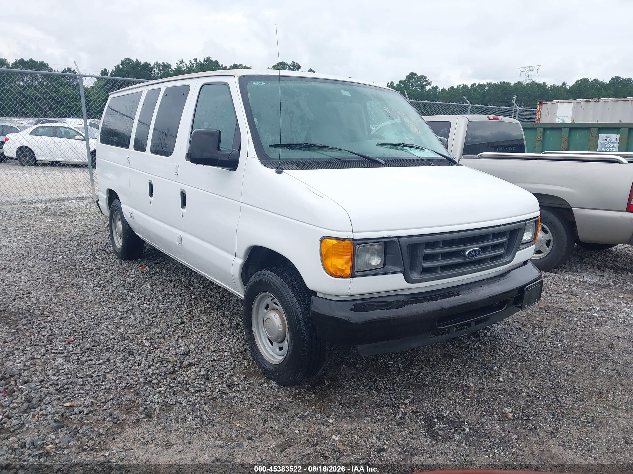 2006 Ford E-150 Xl/xlt White vin: 1FMRE11W46DA49507