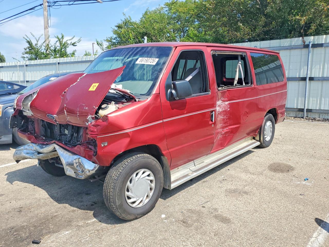 1999 Ford Econoline E150 Wagon Red vin: 1FMRE11W6XHB57623