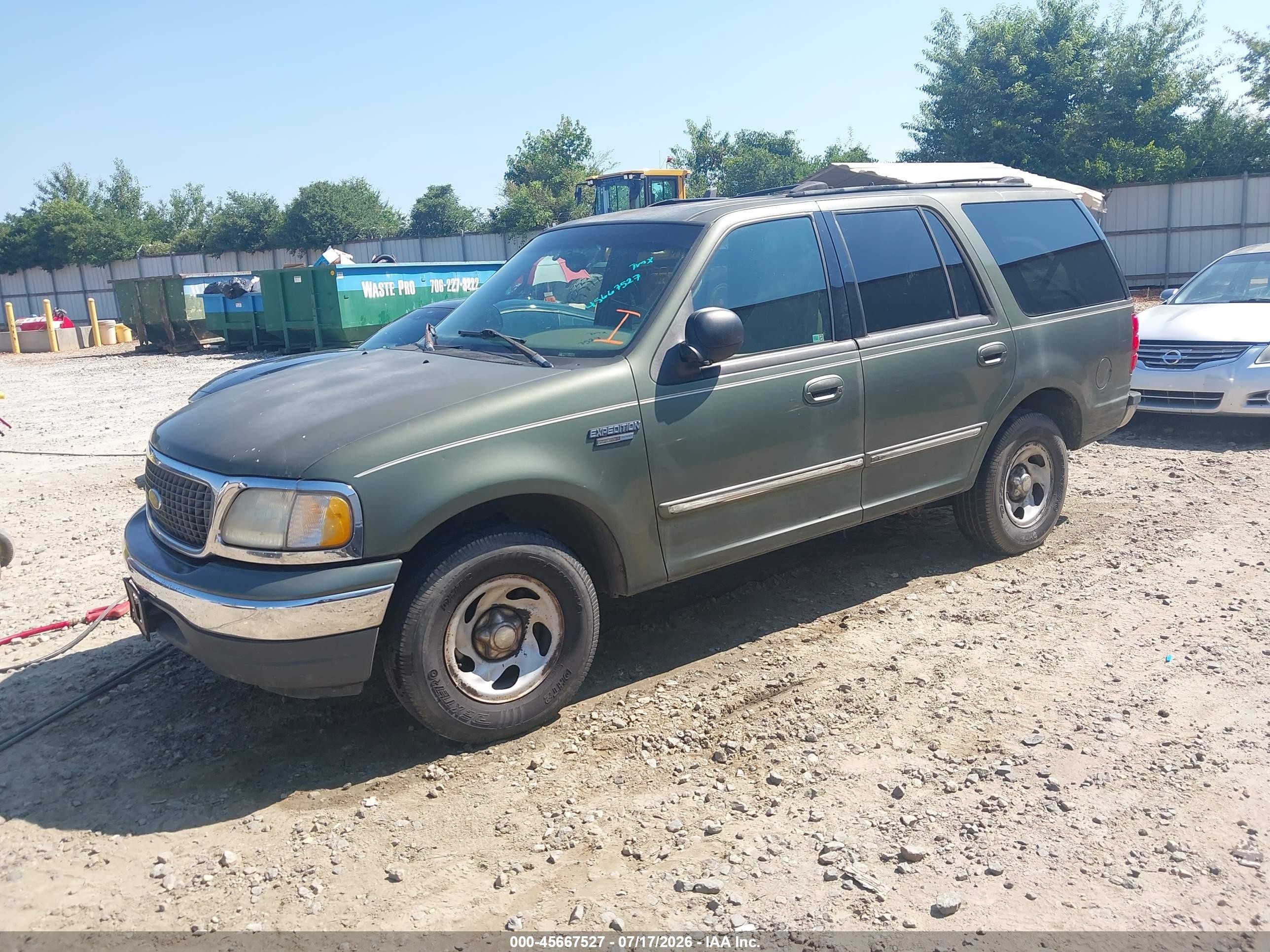 2000 Ford Expedition Xlt Green vin: 1FMRU1569YLB04281