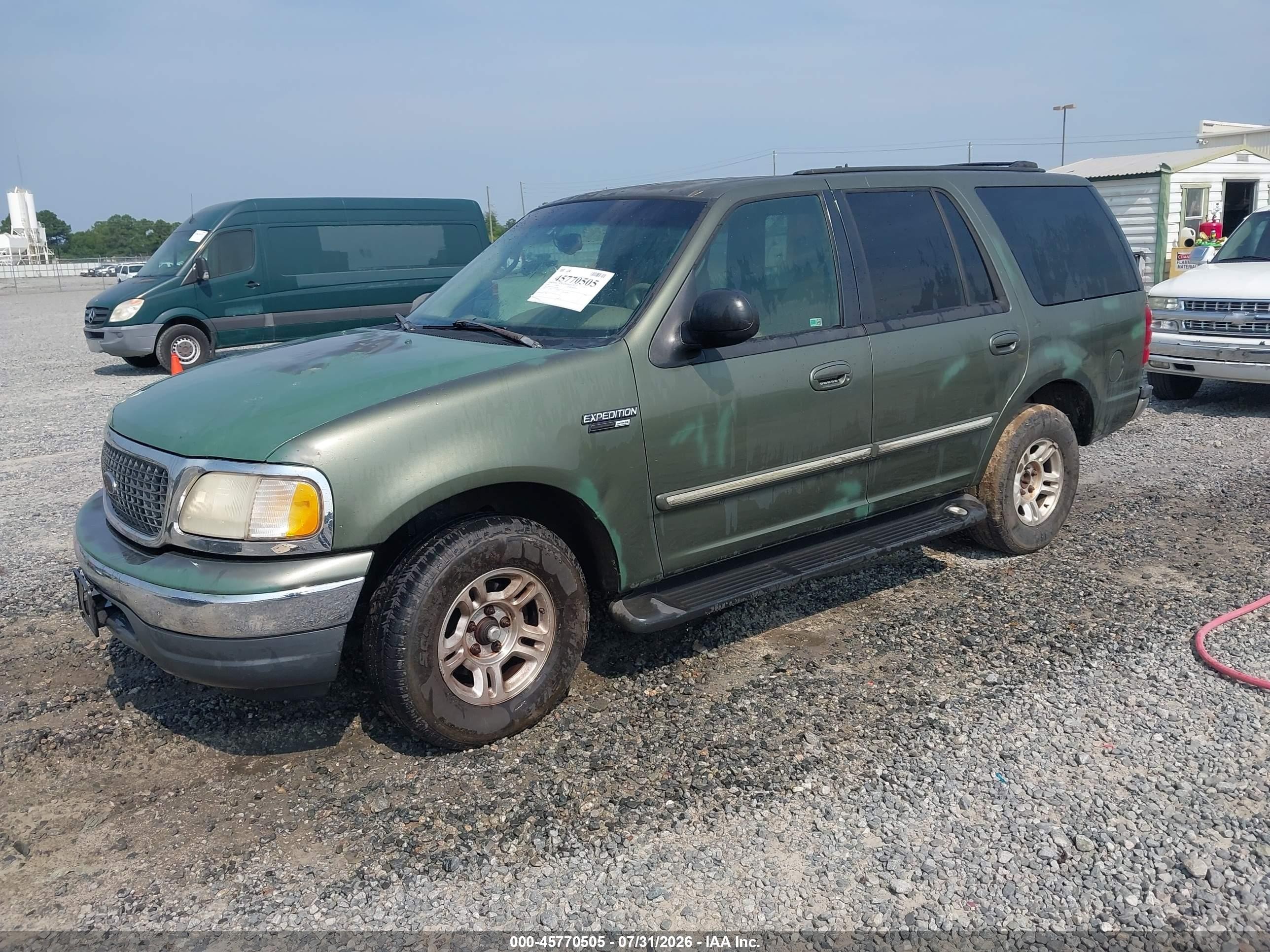 2001 Ford Expedition Xlt Green vin: 1FMRU15L81LA21792