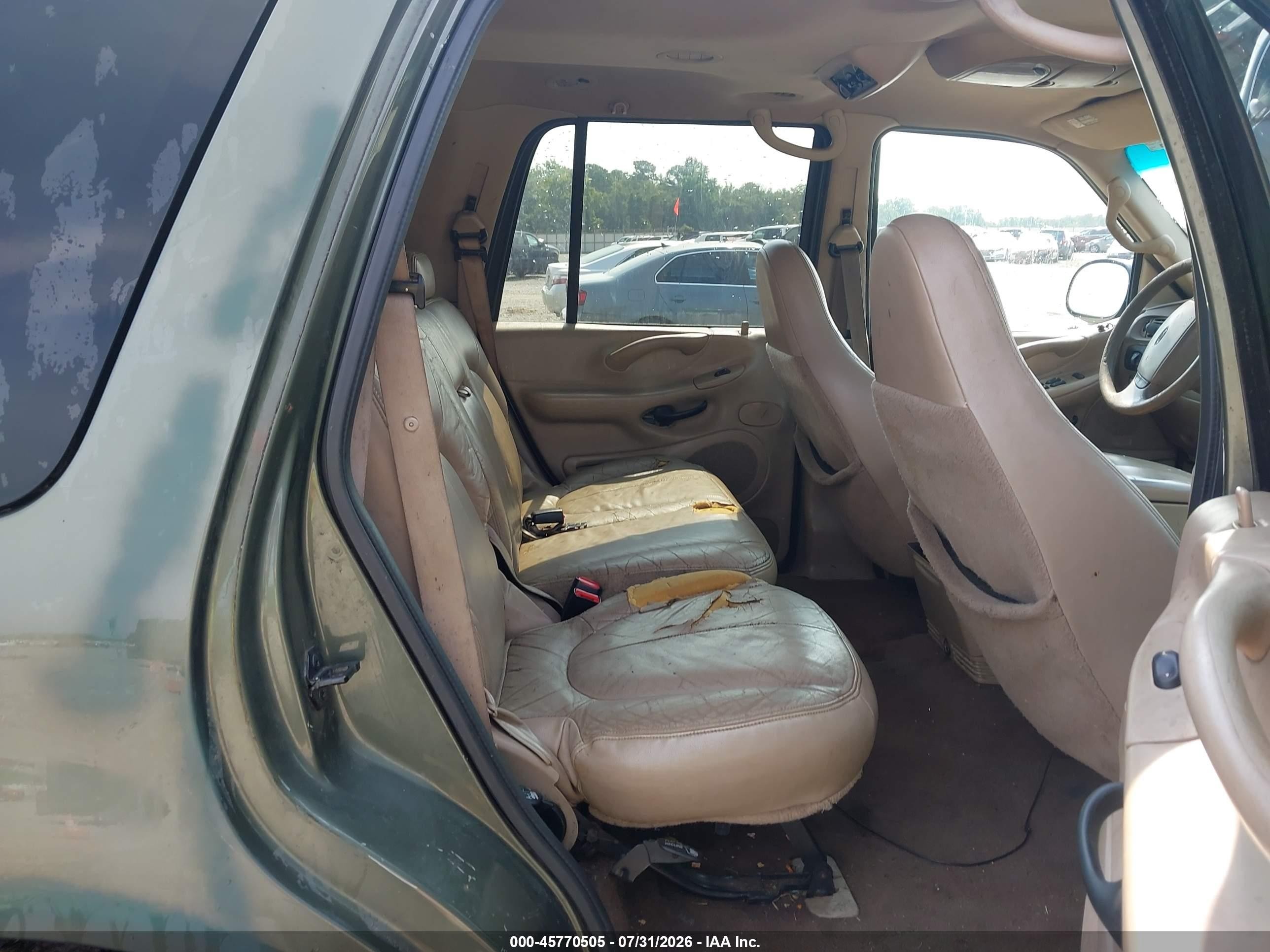 2001 Ford Expedition Xlt Green vin: 1FMRU15L81LA21792