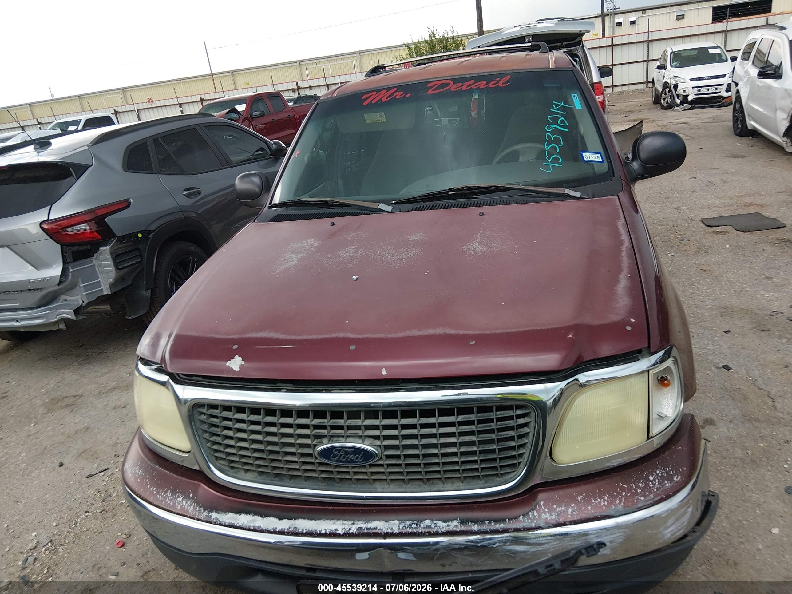 2001 Ford Expedition Xlt Maroon vin: 1FMRU15W41LB31989