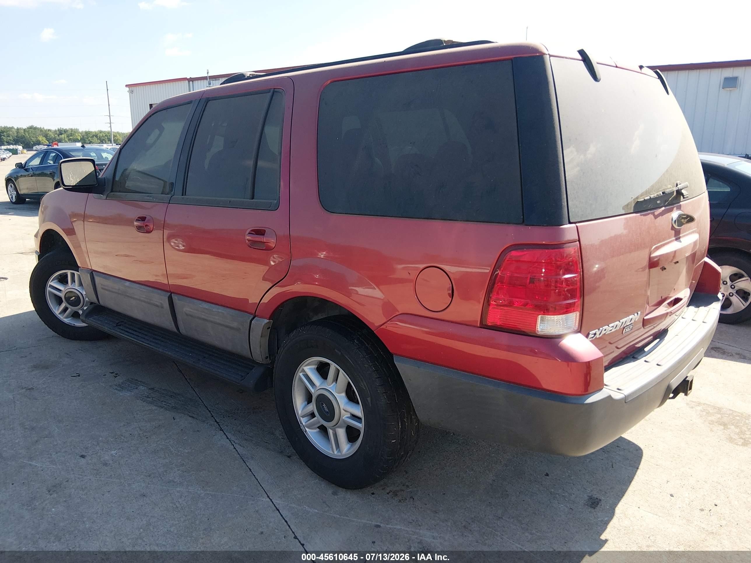 2003 Ford Expedition Xlt Red vin: 1FMRU15W63LB25632