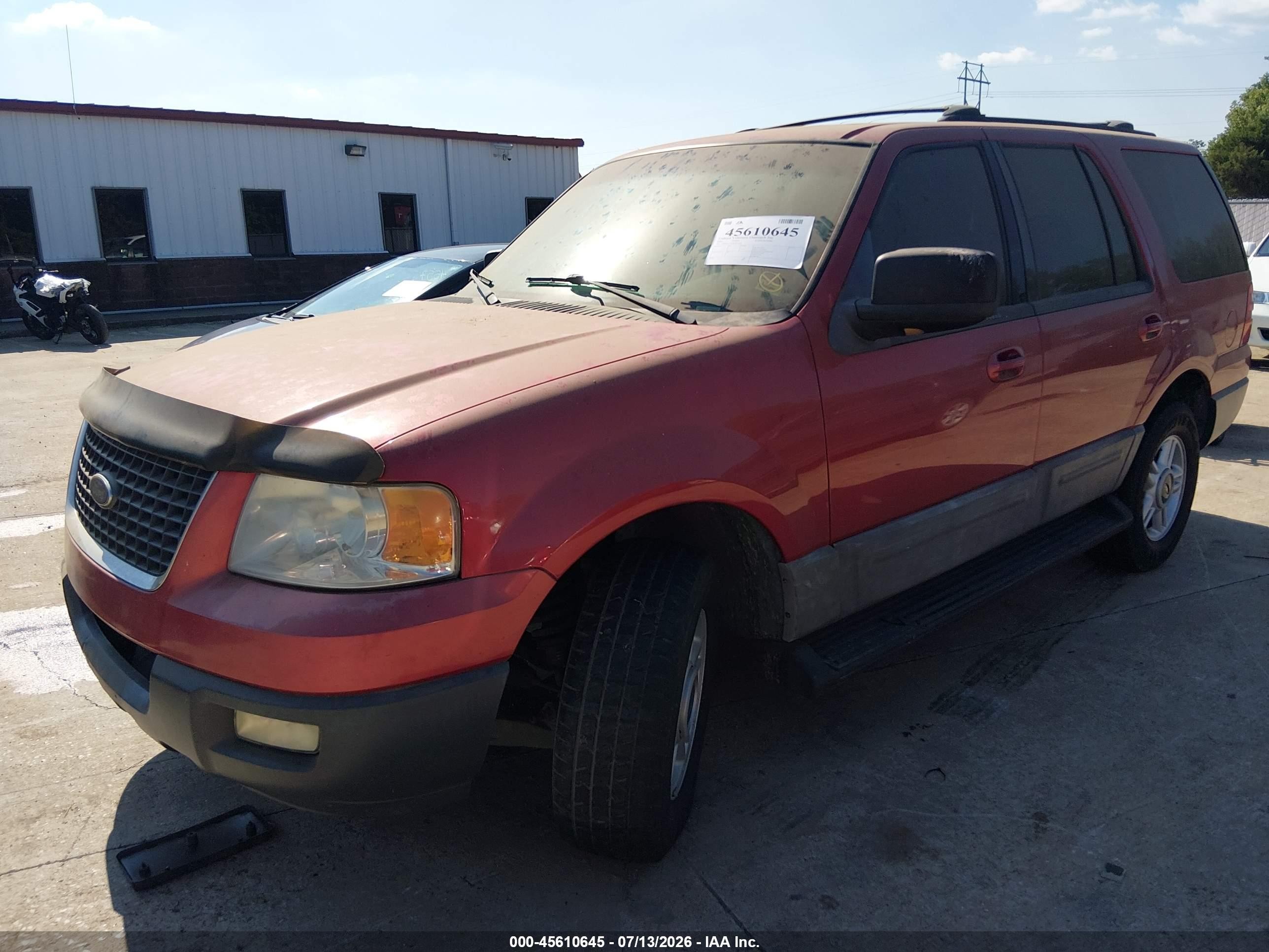 2003 Ford Expedition Xlt Red vin: 1FMRU15W63LB25632