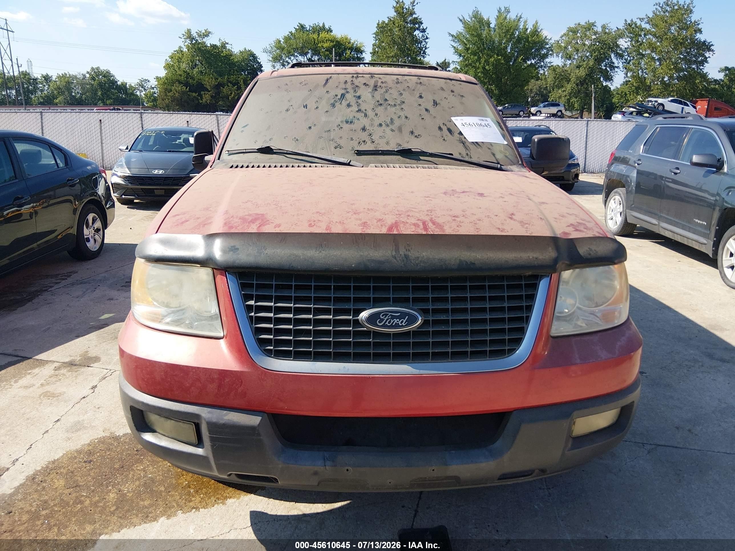 2003 Ford Expedition Xlt Red vin: 1FMRU15W63LB25632