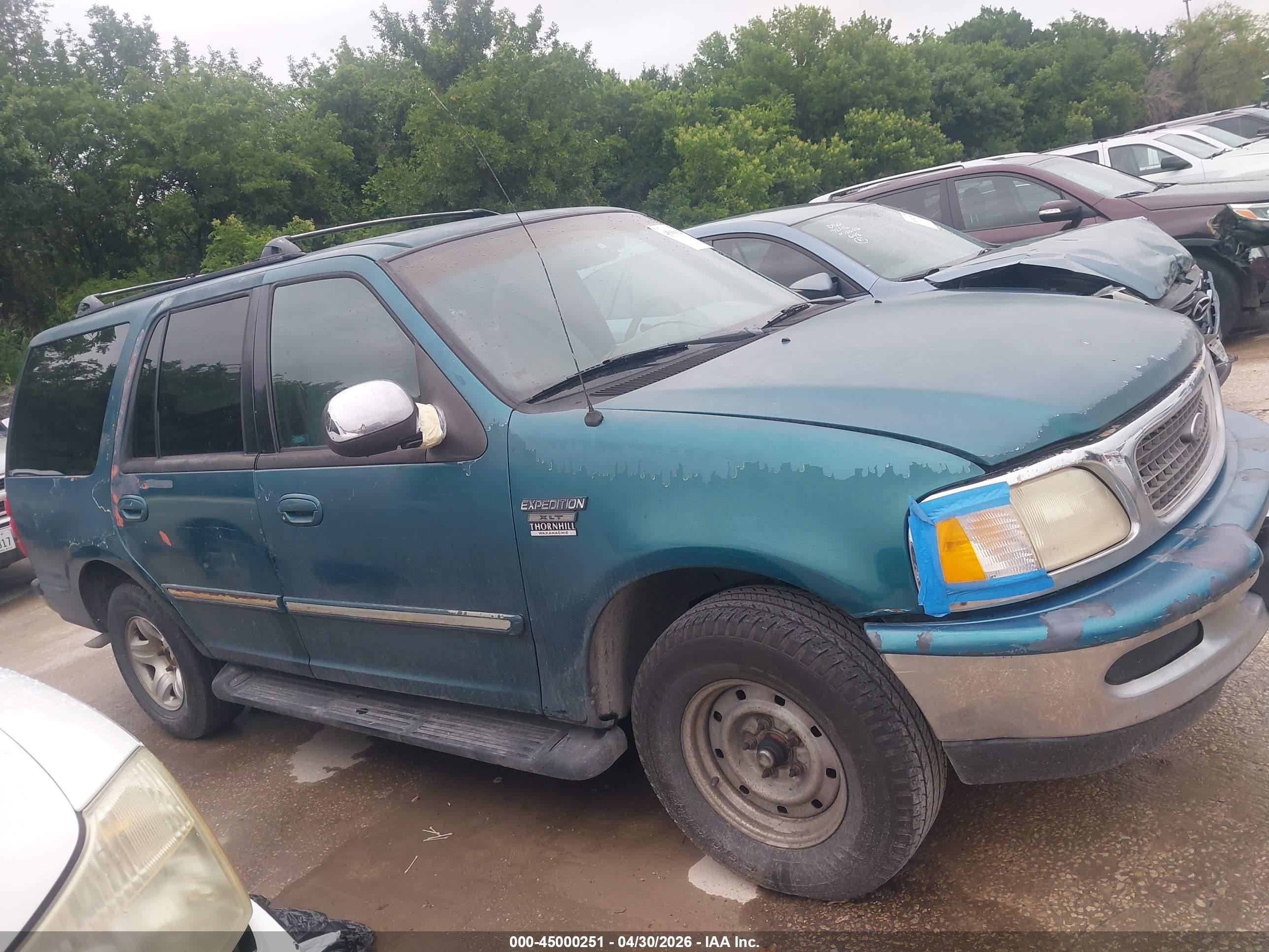 1998 Ford Expedition Eddie Bauer/xlt Green vin: 1FMRU1760WLA17640