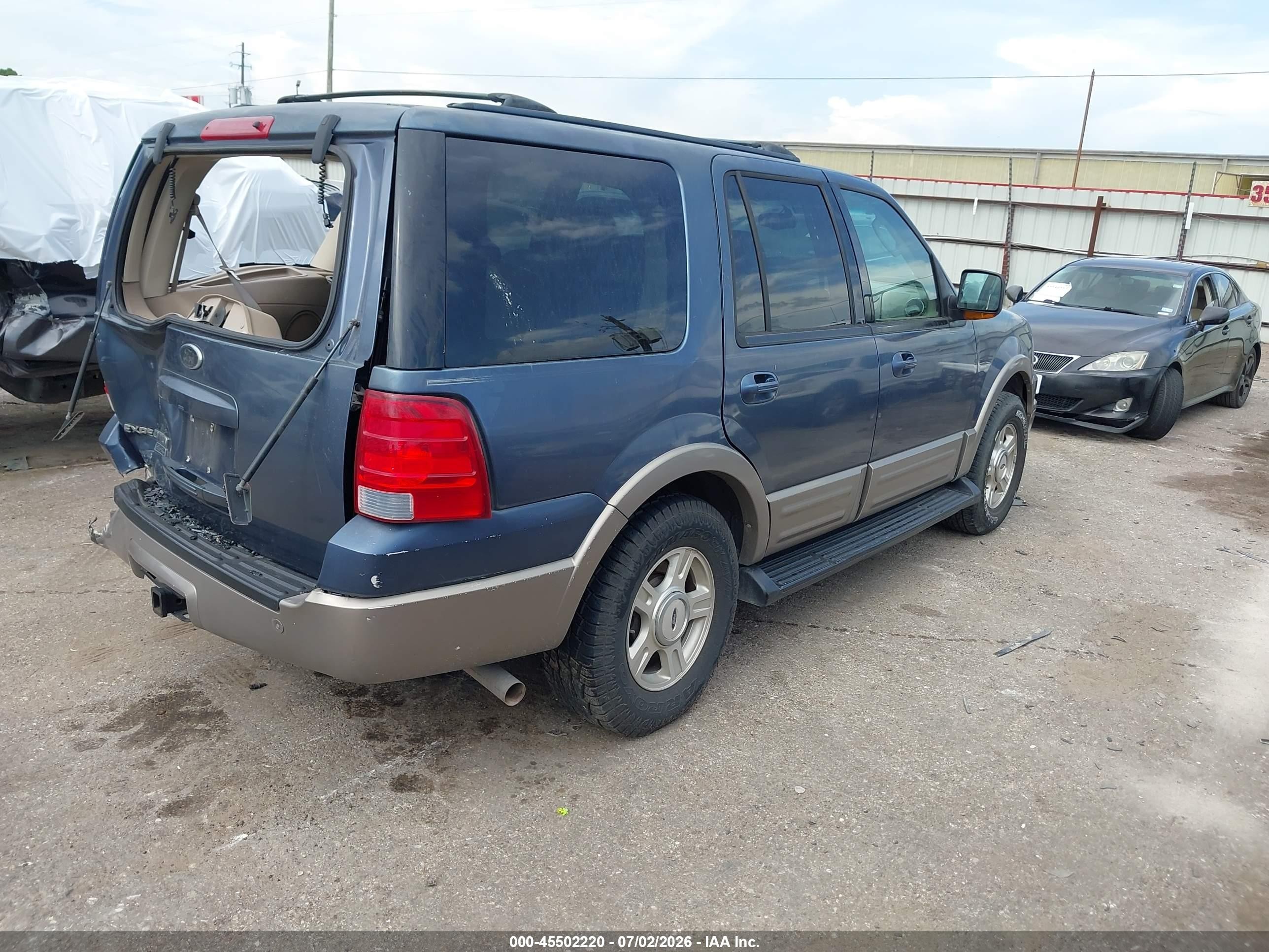 2003 Ford Expedition Eddie Bauer Blue vin: 1FMRU17L63LA00505