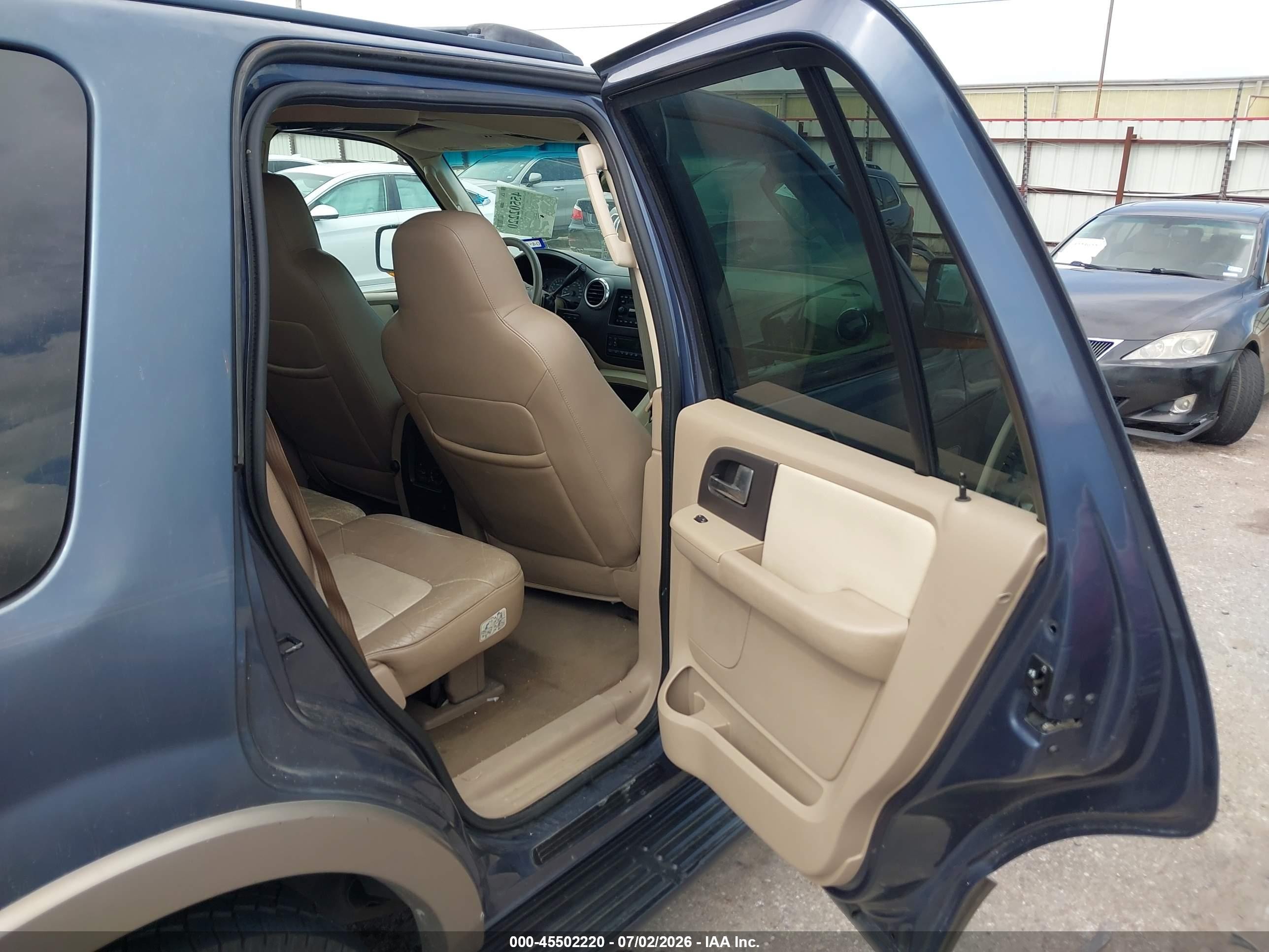 2003 Ford Expedition Eddie Bauer Blue vin: 1FMRU17L63LA00505