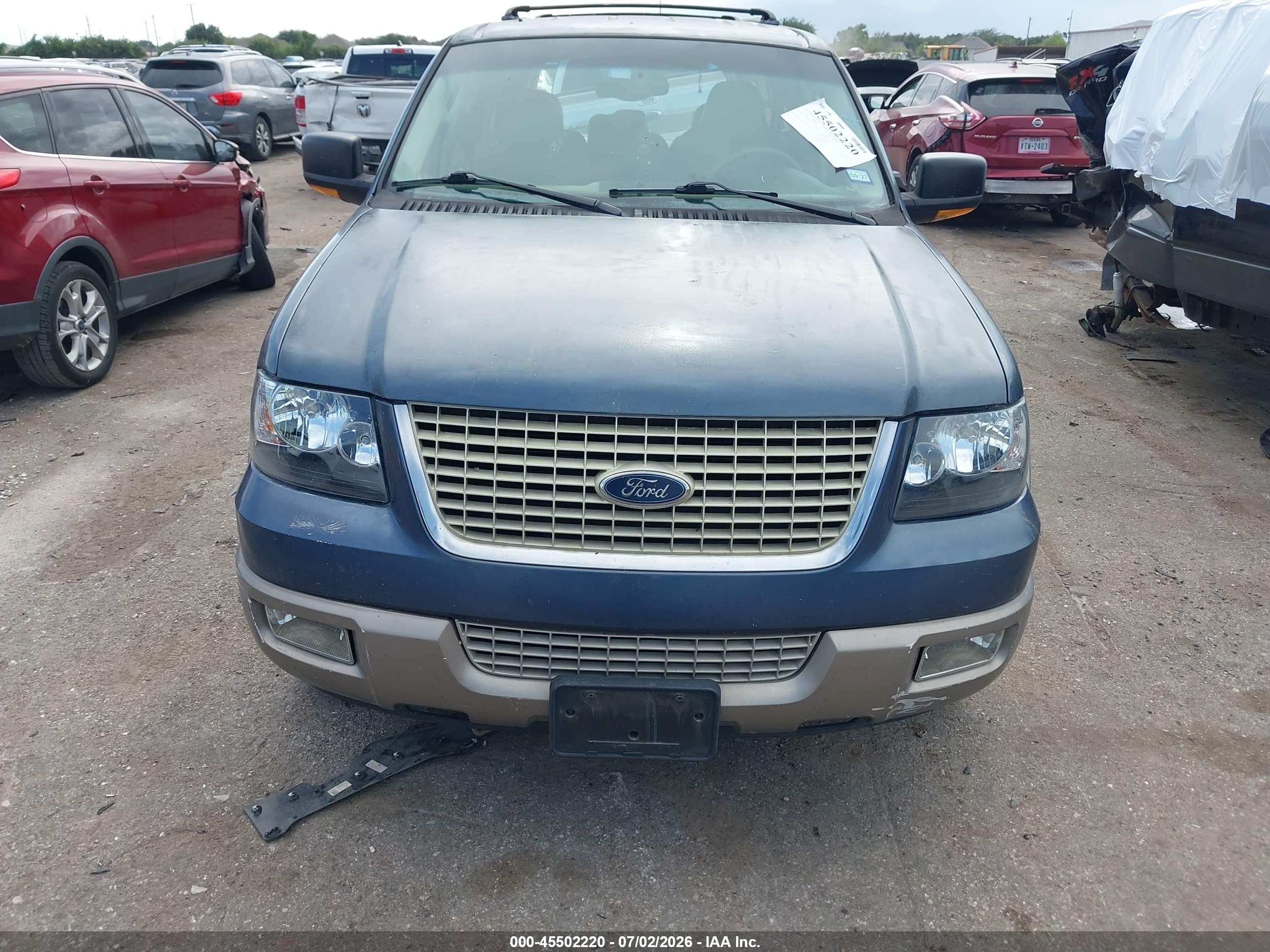 2003 Ford Expedition Eddie Bauer Blue vin: 1FMRU17L63LA00505