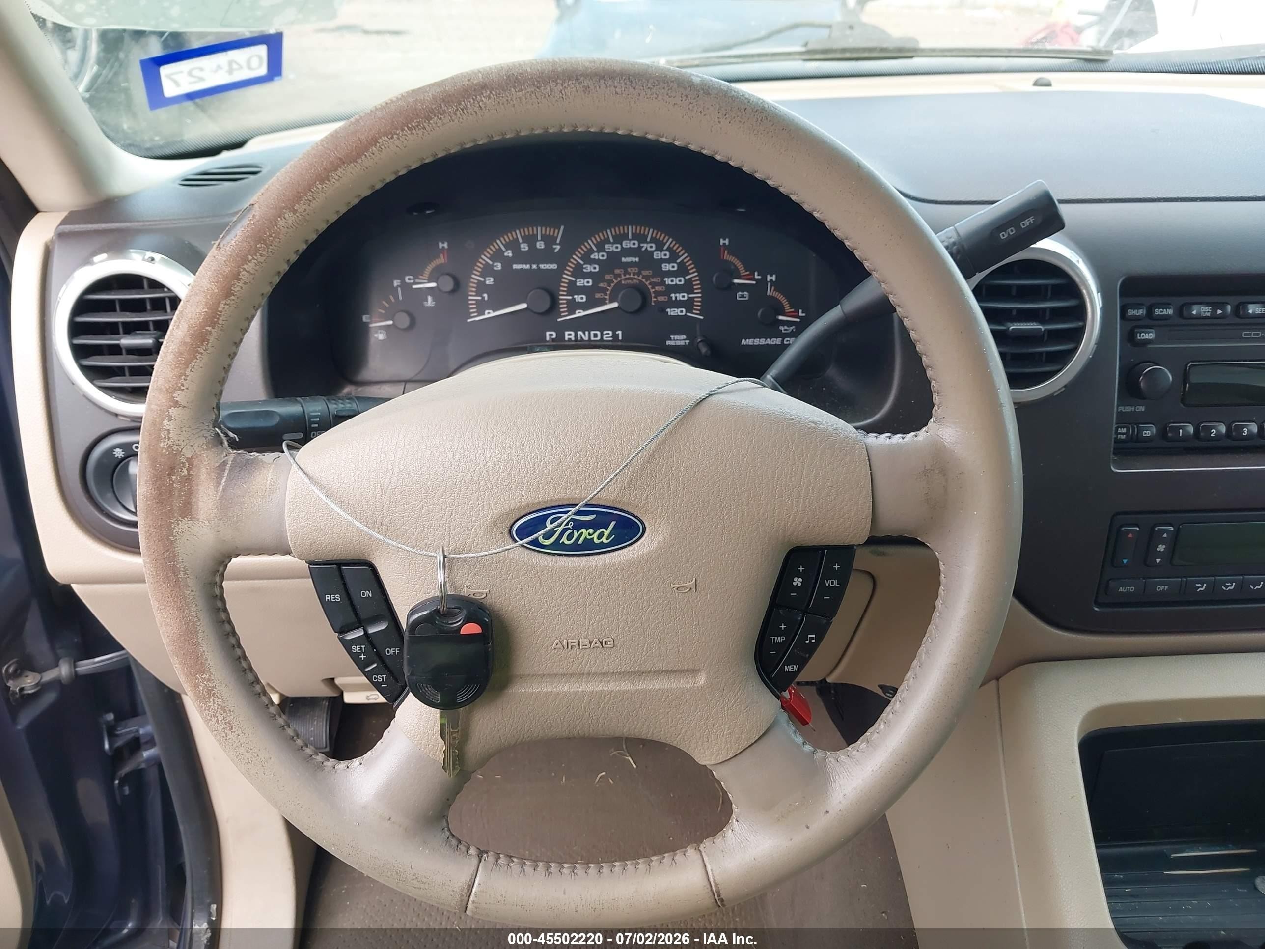 2003 Ford Expedition Eddie Bauer Blue vin: 1FMRU17L63LA00505