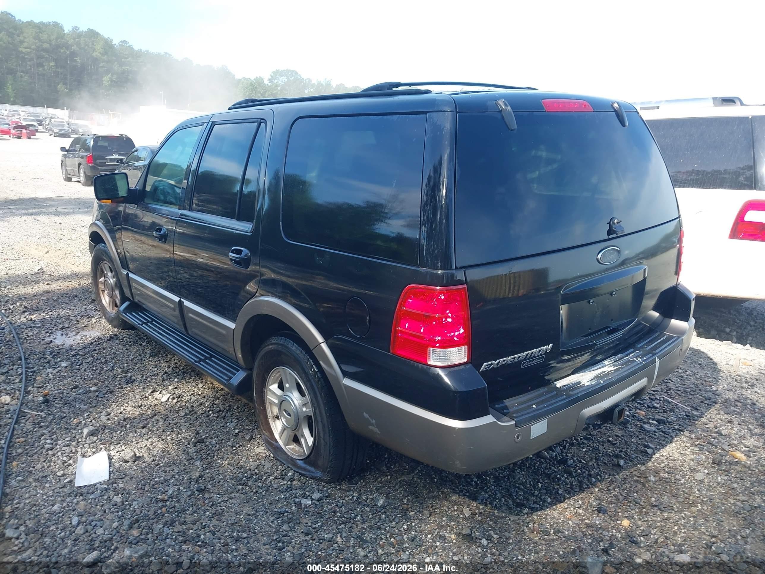2003 Ford Expedition Eddie Bauer Black vin: 1FMRU17W23LB24636