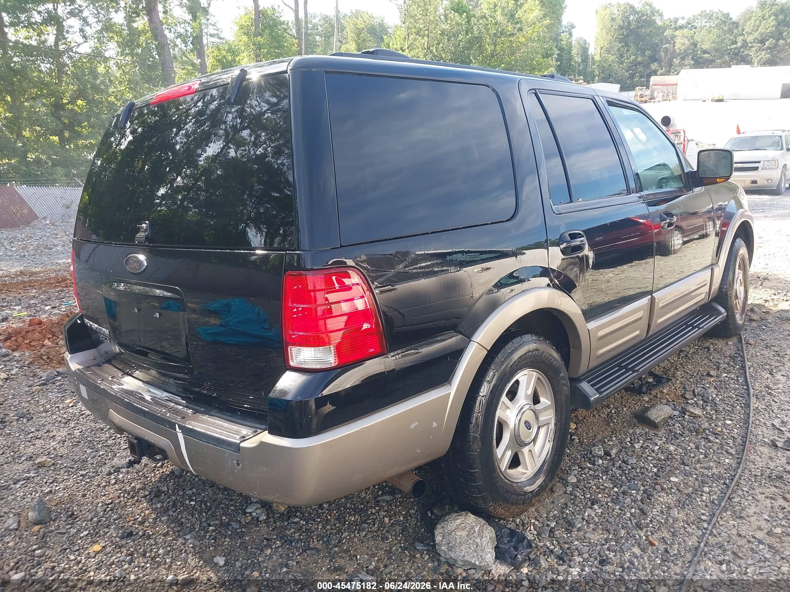 2003 Ford Expedition Eddie Bauer Black vin: 1FMRU17W23LB24636