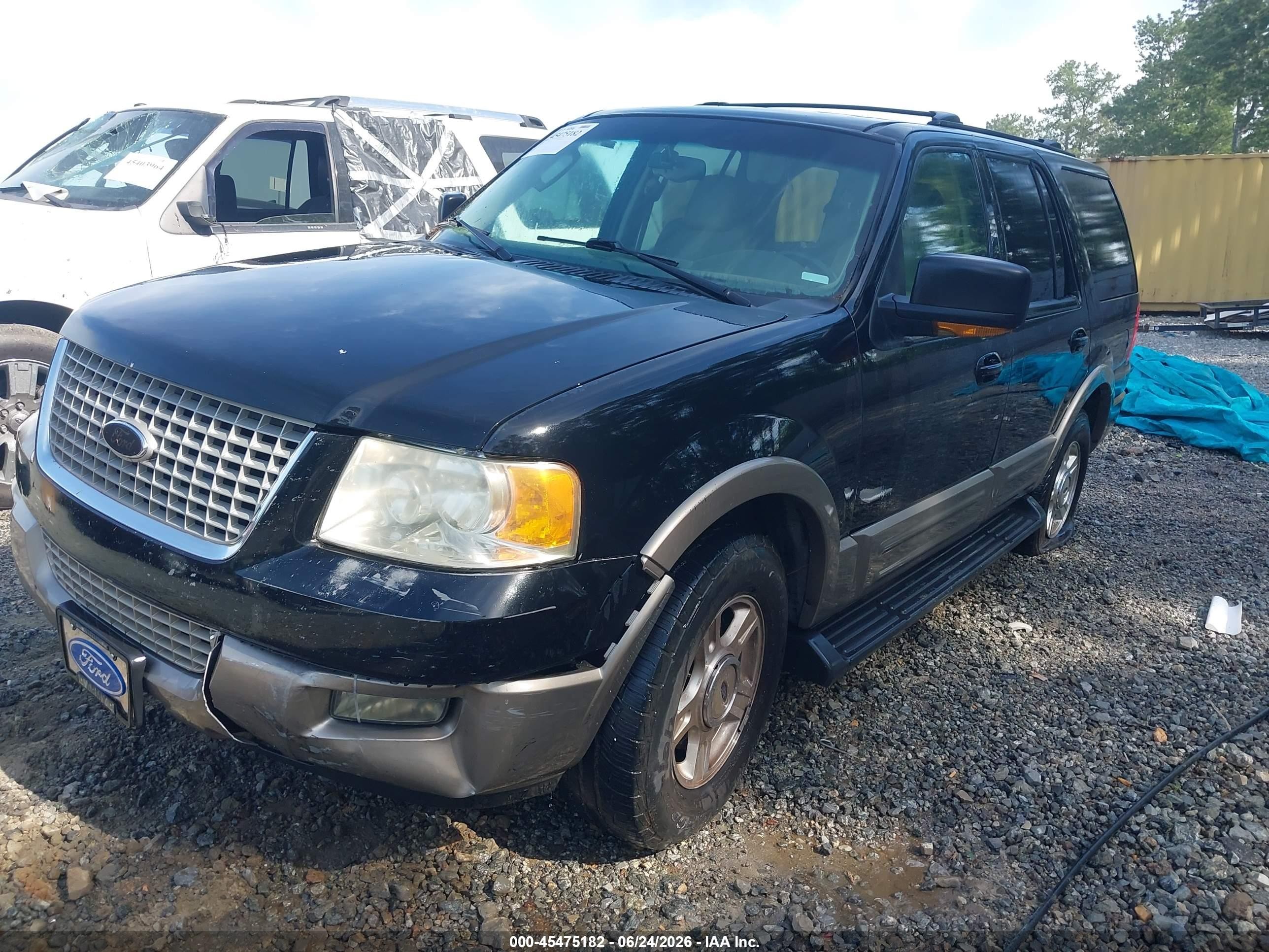 2003 Ford Expedition Eddie Bauer Black vin: 1FMRU17W23LB24636