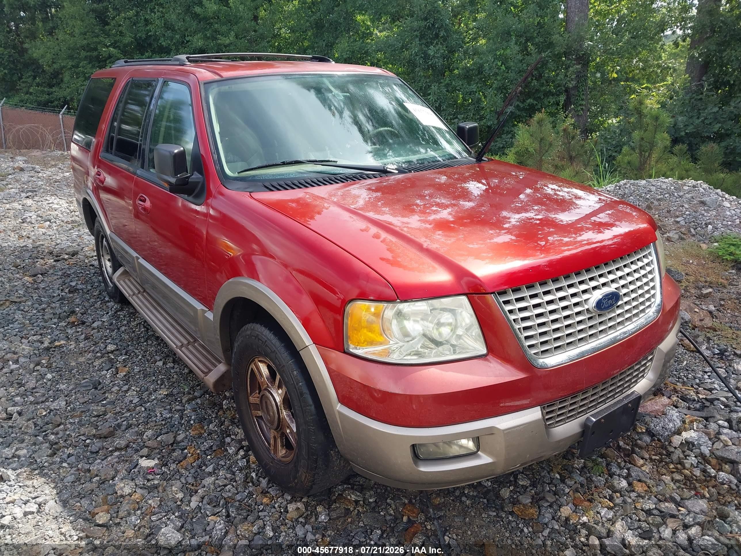 2004 Ford Expedition Eddie Bauer Red vin: 1FMRU17W24LB33094