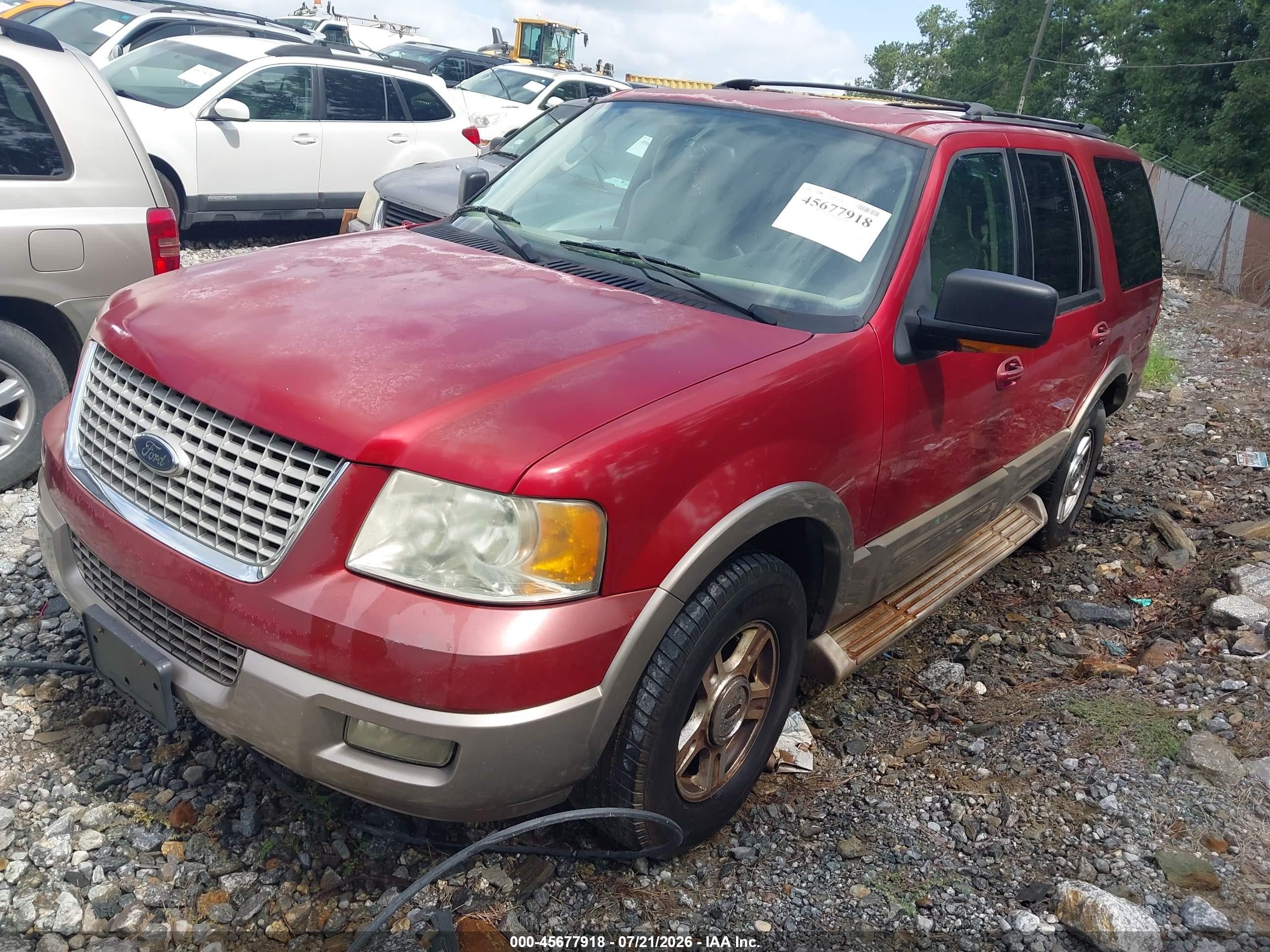 2004 Ford Expedition Eddie Bauer Red vin: 1FMRU17W24LB33094