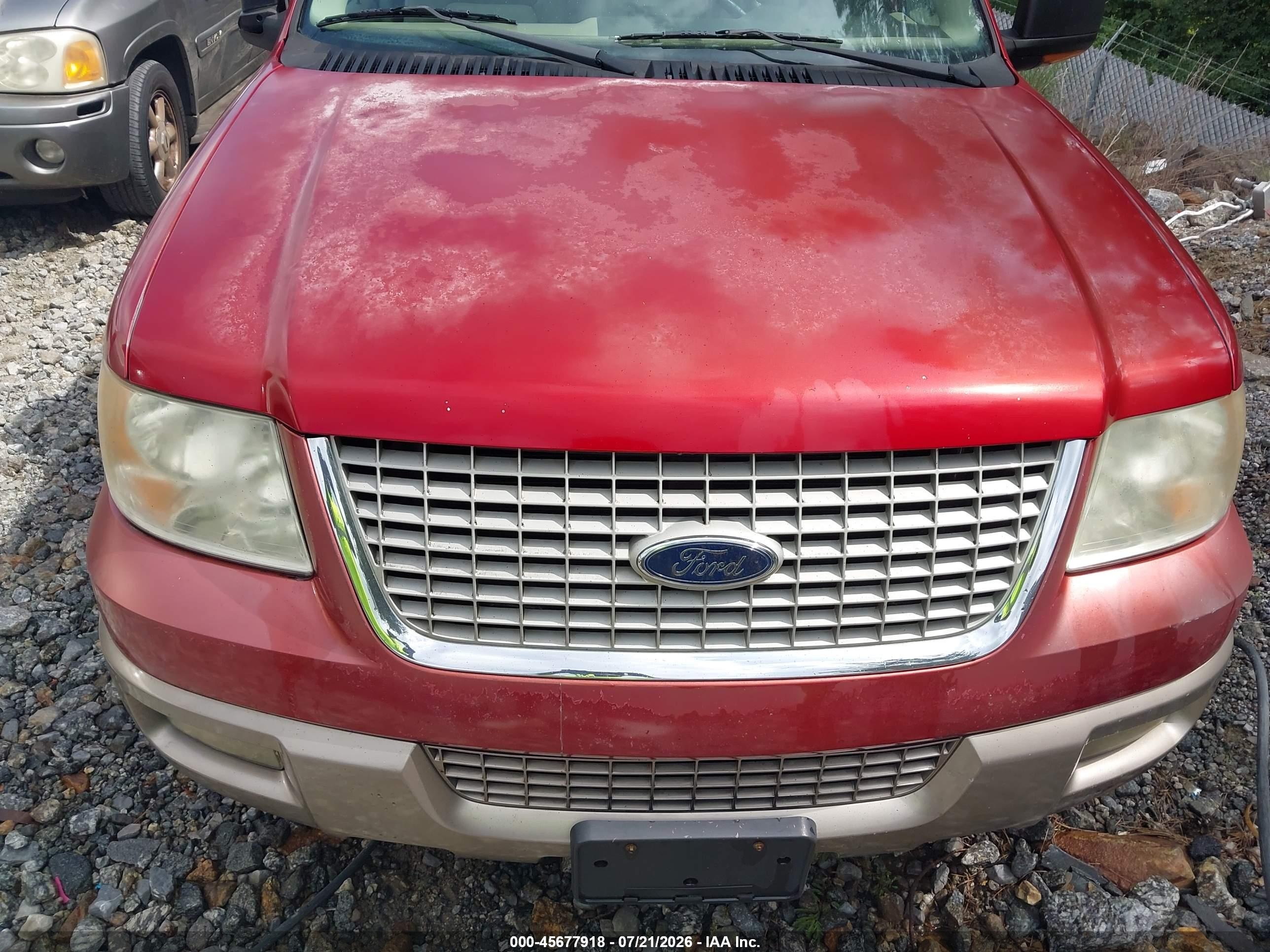 2004 Ford Expedition Eddie Bauer Red vin: 1FMRU17W24LB33094